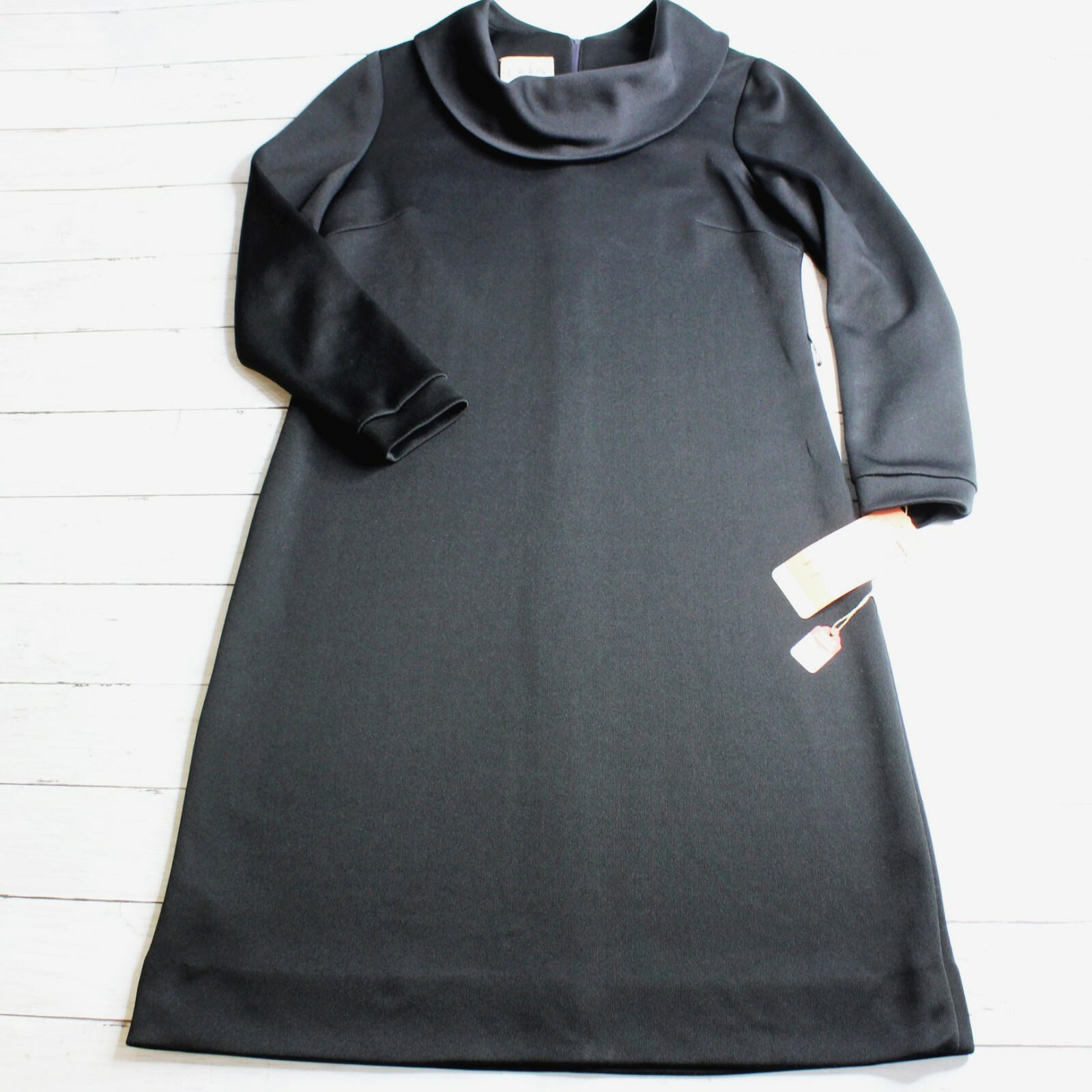 L&rsquo;Aiglon Original Vintage Women&rsquo;s Black Classic Polyester Dress Size L XL 18