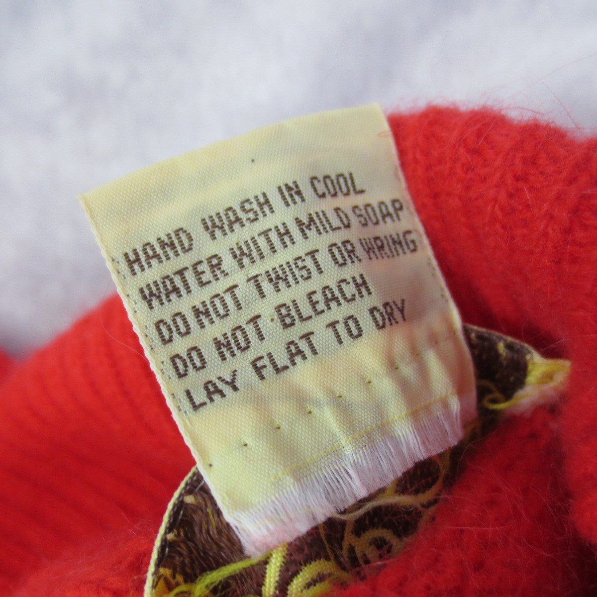 Vtg Reference Point Sz S Lambswool Angora Rabbit Hair Hong Kong Red Turtleneck