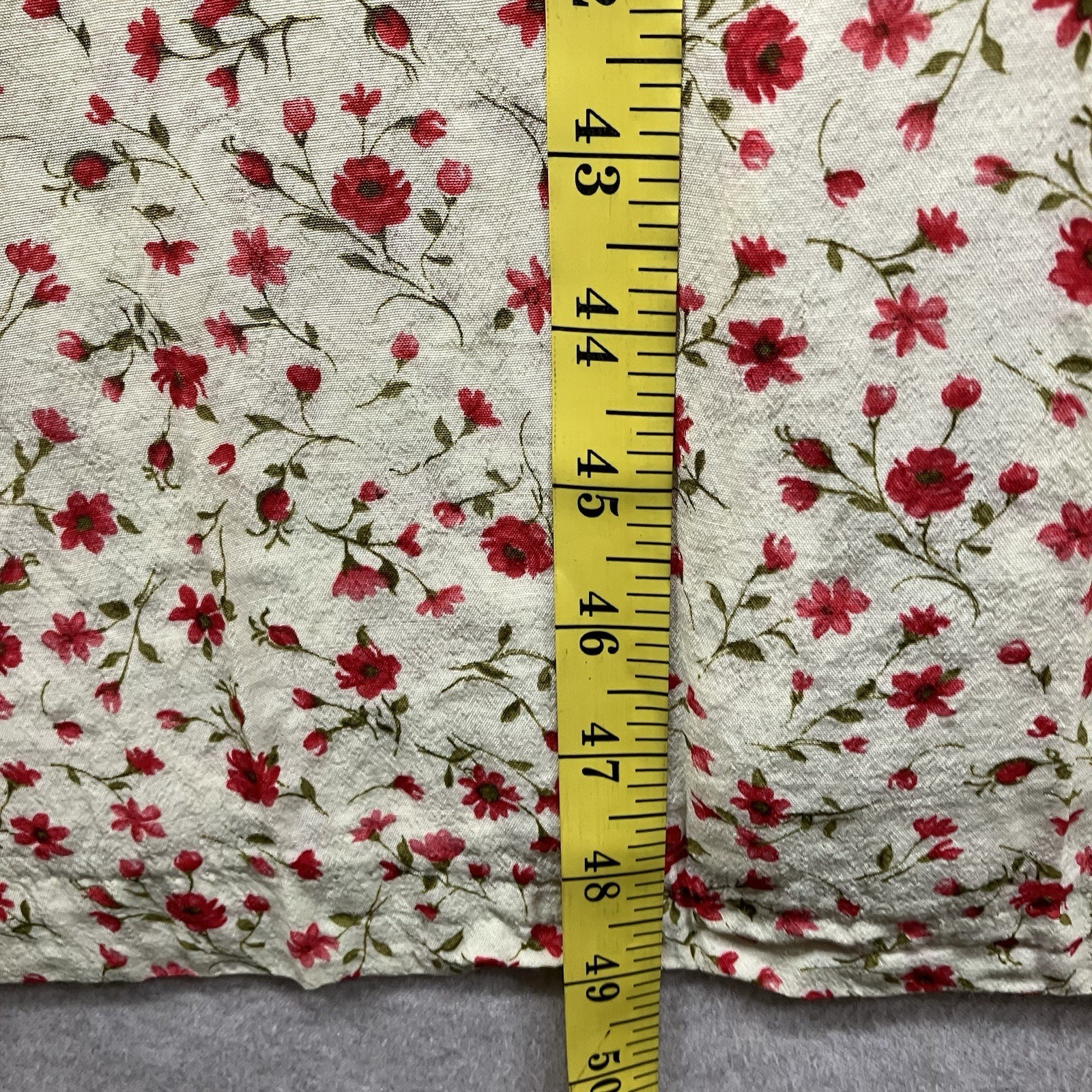 Vintages 90s Cream Floral Cottagecore Midi Dress Button Front Sz 14 All Rayon