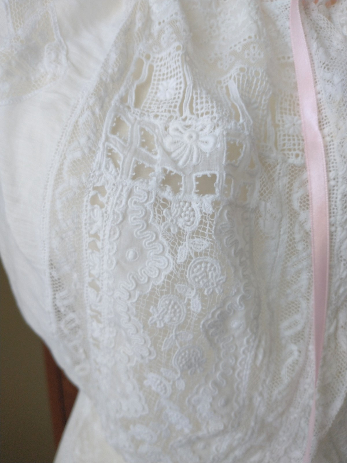 Antique Edwardian Victorian Camisole Corset Cover Camisole Lace-Lace-Lace