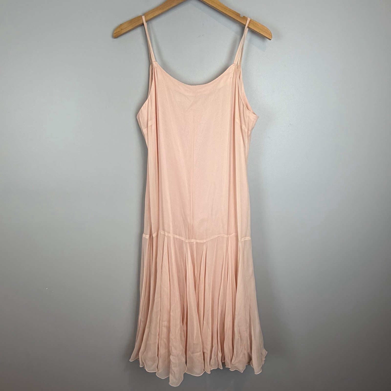 Swee Lo Pink Dress Size Large Vtg Drop Waist Flapper Coquette Ballerinacore