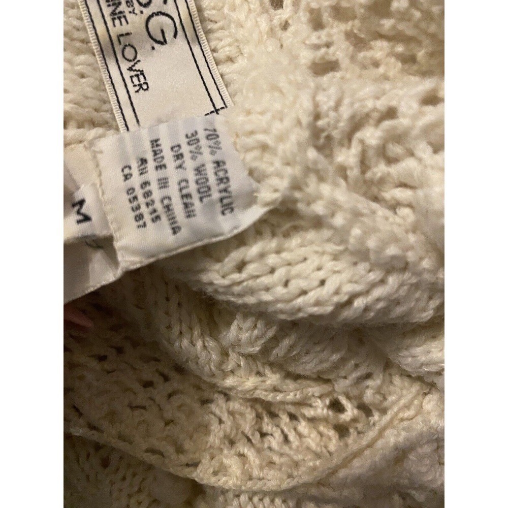 SSG Catherine Lover Vintage size M Medium sweater High Neck crochet Pom Pom