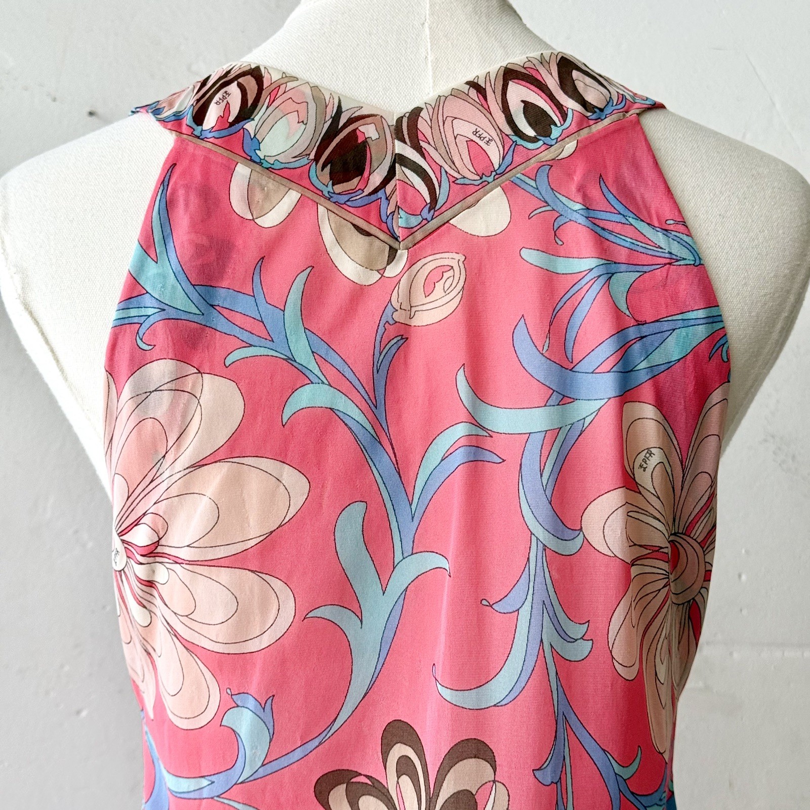 VTG 1960’s Emilio Pucci For Formfit Rogers Slip Or Mini Dress, Iconic Print, Mod