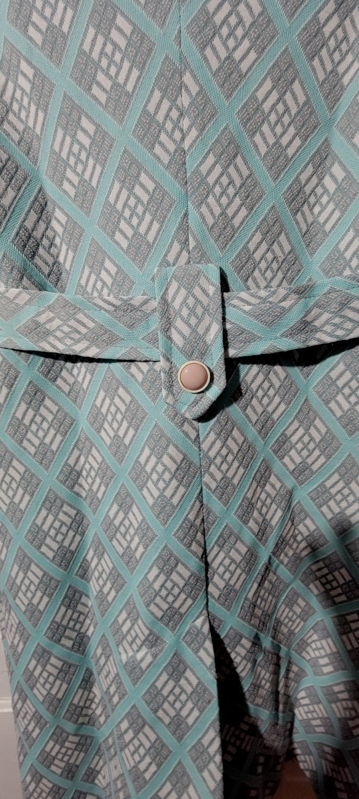 EUC Vintage 60s Mod Castello d&rsquo;Elmo Double Breasted Diamond Knit Med Spring Coat