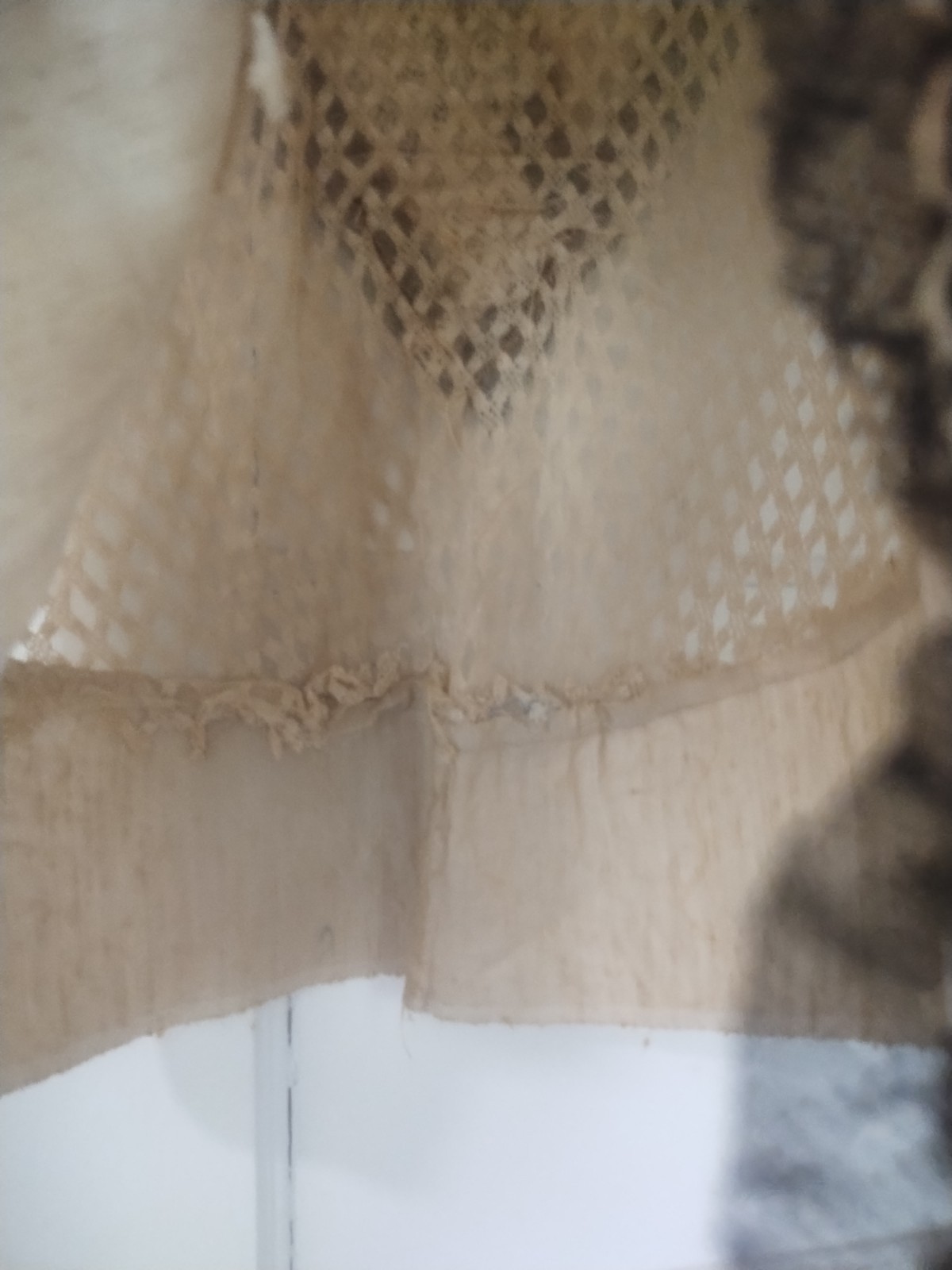 Victorian, Edwardian Antique Lace Blouse W/ Buttons Small