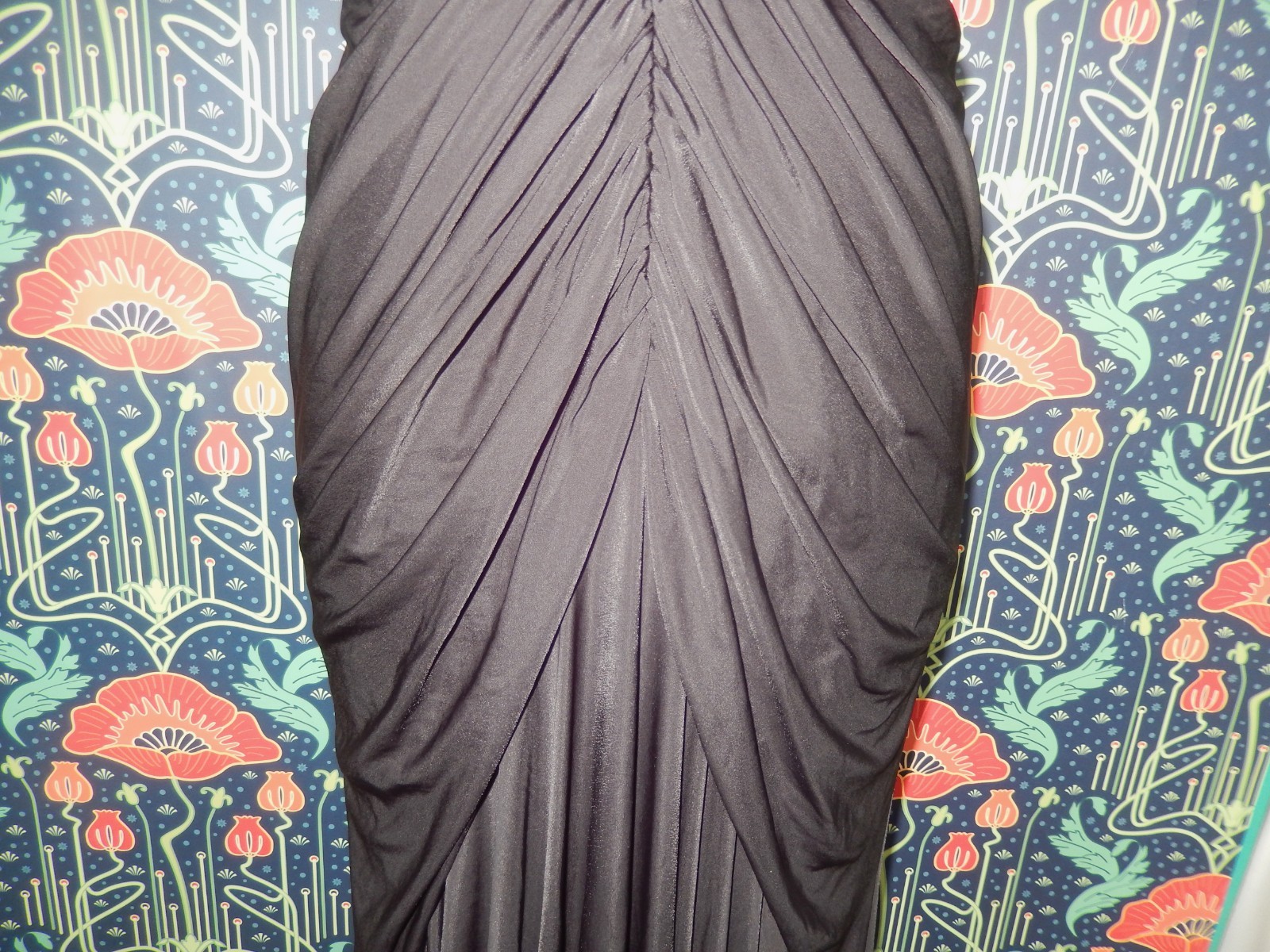 Vintage 80&rsquo;s Casadei Black Sequin Draped Party Cocktail Dress