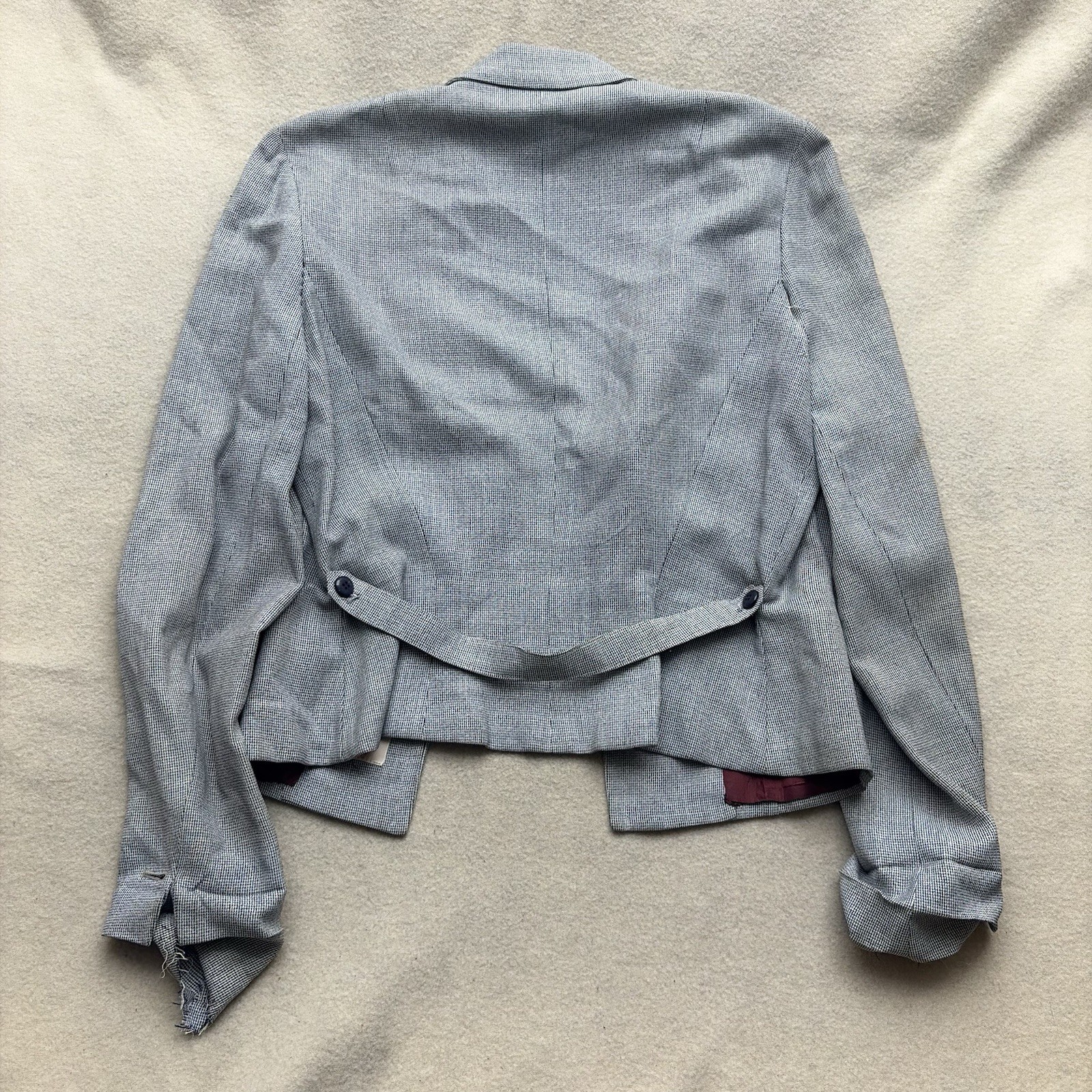 1950’s Duchess Royal Suit Jacket M Rayon Acetate Women’s Fashion Belt Back