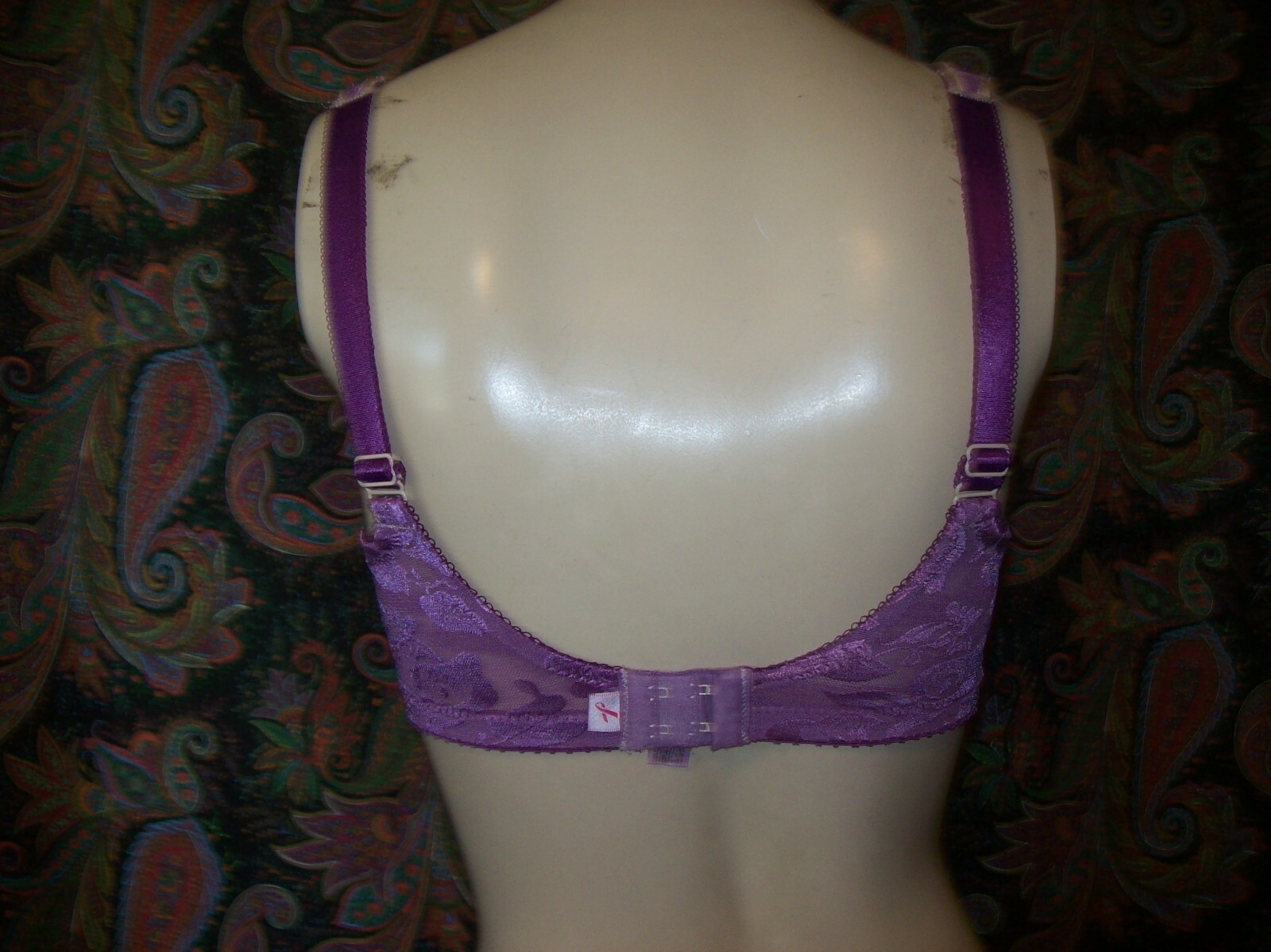 Vtg Wacoal Awareness Magenta Full Figure Seamless Underwire Bra 34DD 85567