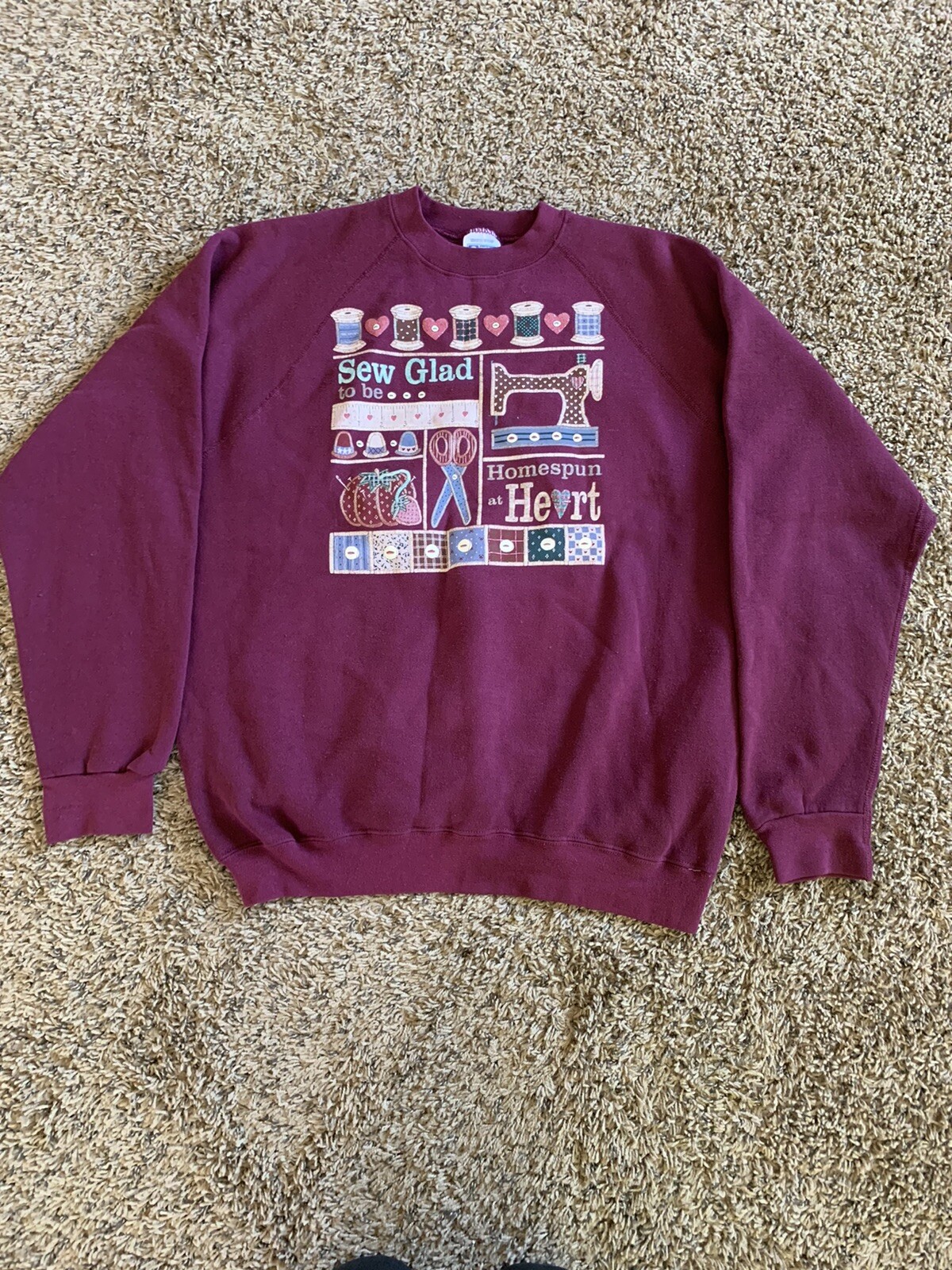 Discus Athletic Vintage Sweater « Sew Glad To Be Homespun at Heart » X-Large