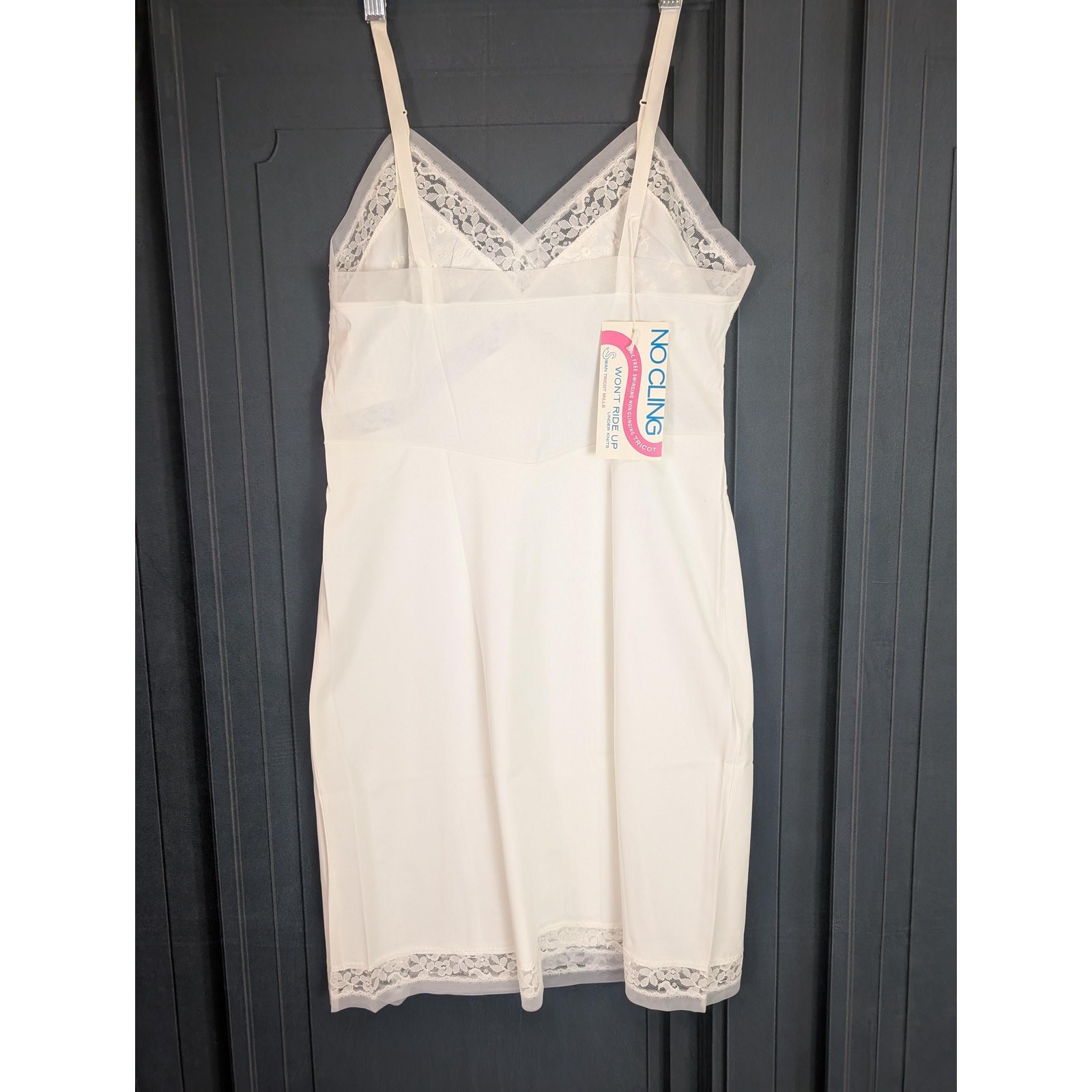 Two Unworn Vintage Slips in Original Box Snowdon Size 34 Small White Nylon Lace
