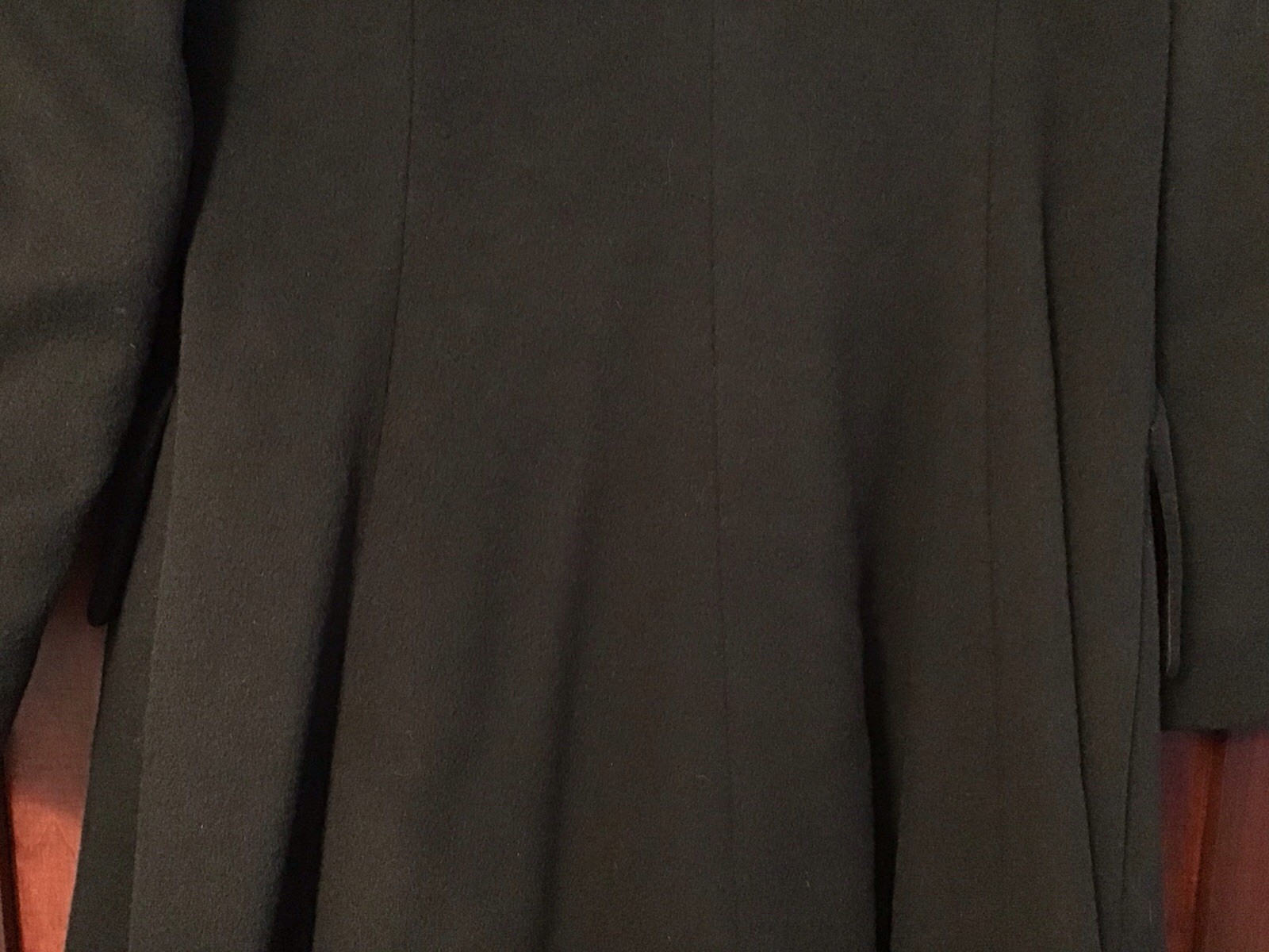 Vintage WORUMBO 100% Wool Long Black Size 6 Women&rsquo;s Coat Fashioned by JILL JR.
