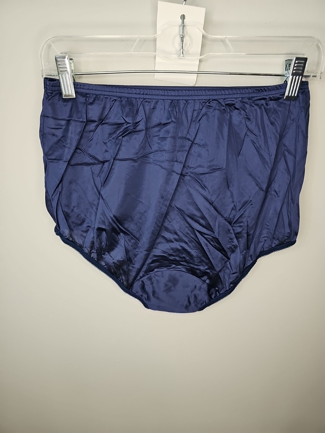 Vintage Vanity Fair All Nylon Dark Blue Panties Satin Finish Size 6