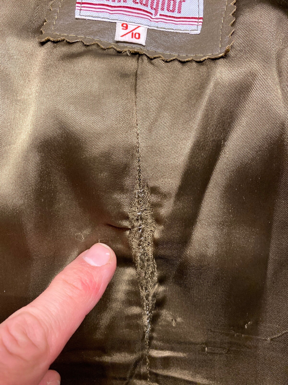 VTG 70s 80s ANN TAYLOR LEATHER JACKET SIZE 9/10 Talon Zipper *See Description*
