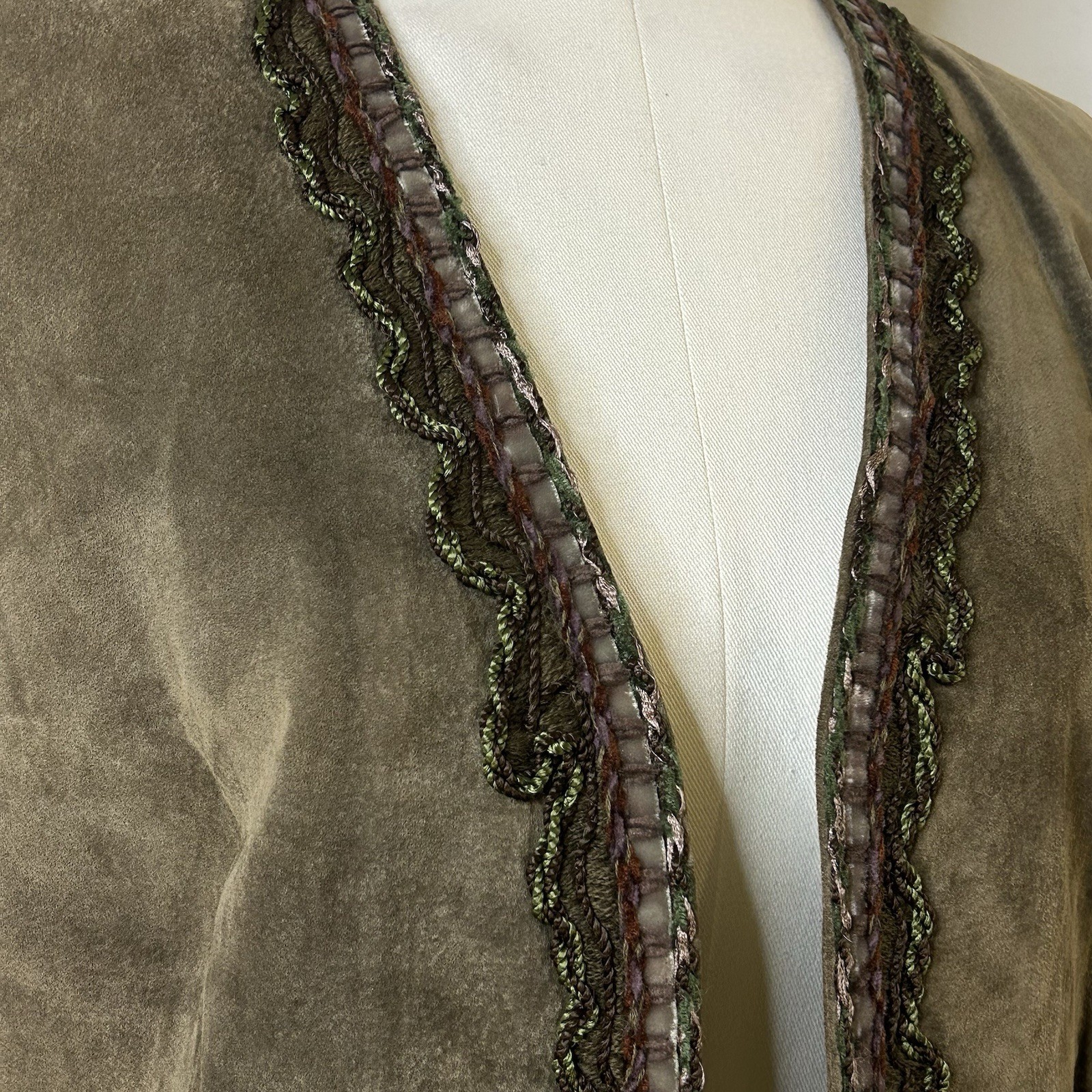 90s Emanuel Ungaro Suede Vest Fairycore Hippie Grunge 38 Inch Bust