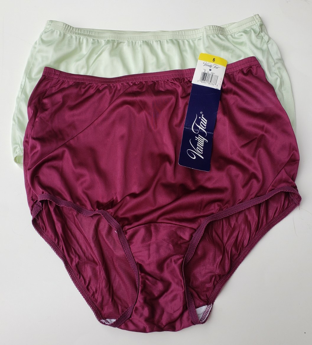 Vintage Vanity Fair Nylon Brief Glo Panties Size 6 Sissy Fem Cd Green NEW