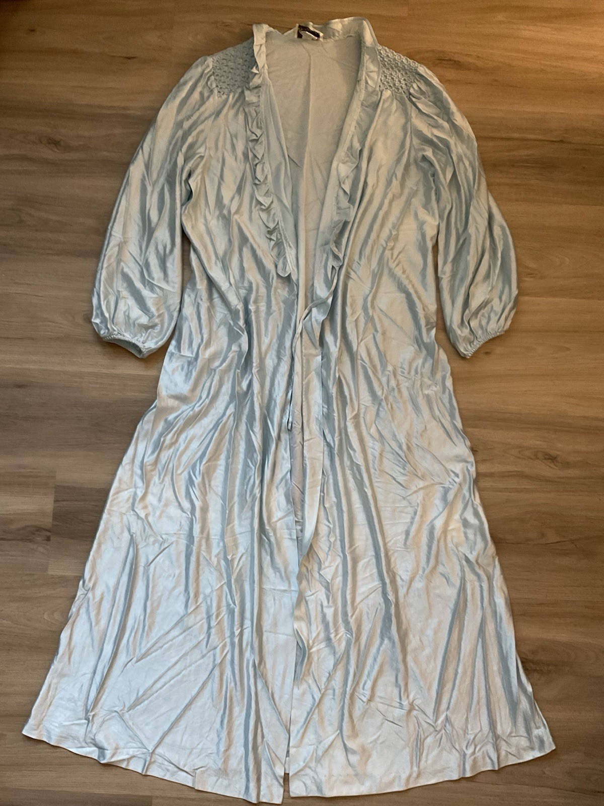 VTG Nylon Robe Lot 4 Vanity Fair Texsheen L Babydoll 36 Peignoir USA Embroidered