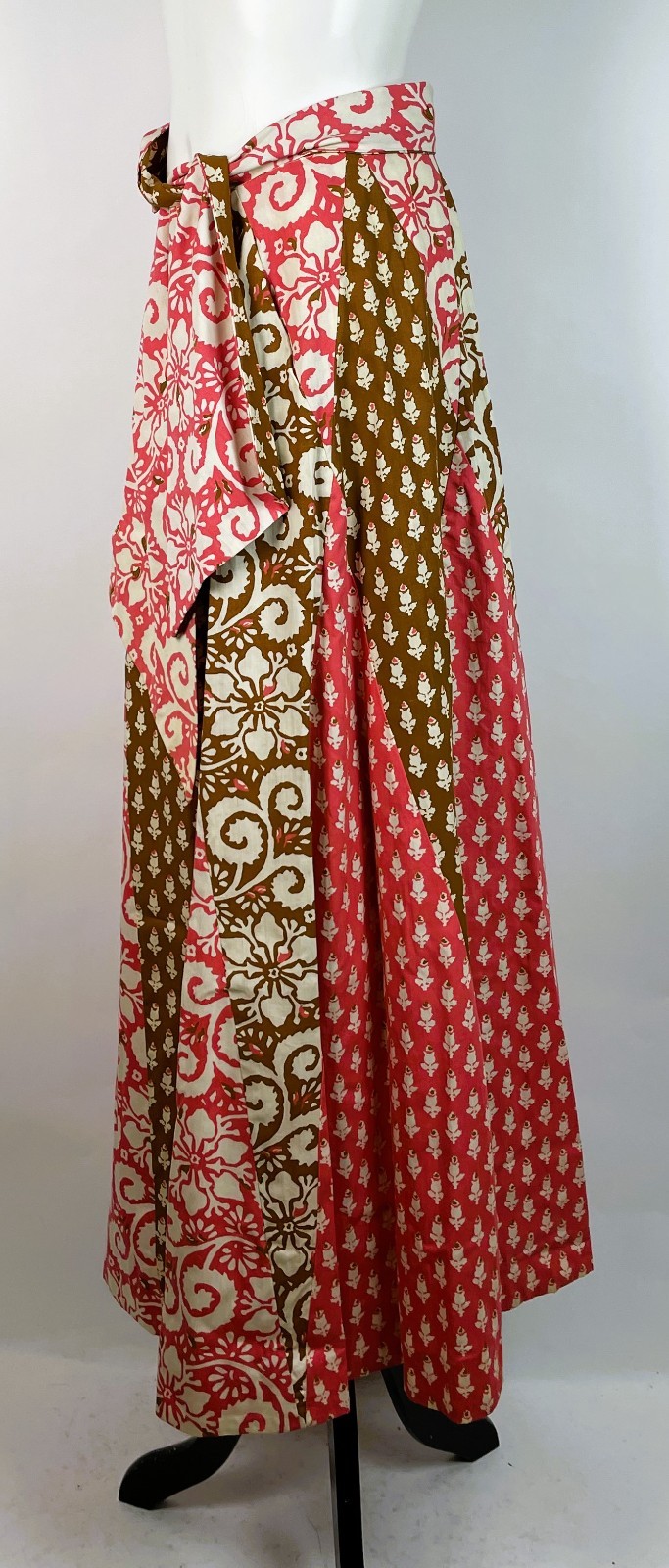 Vintage 70s Bill Atkinson Patchwork Style + SASH Maxi Long Skirt 12