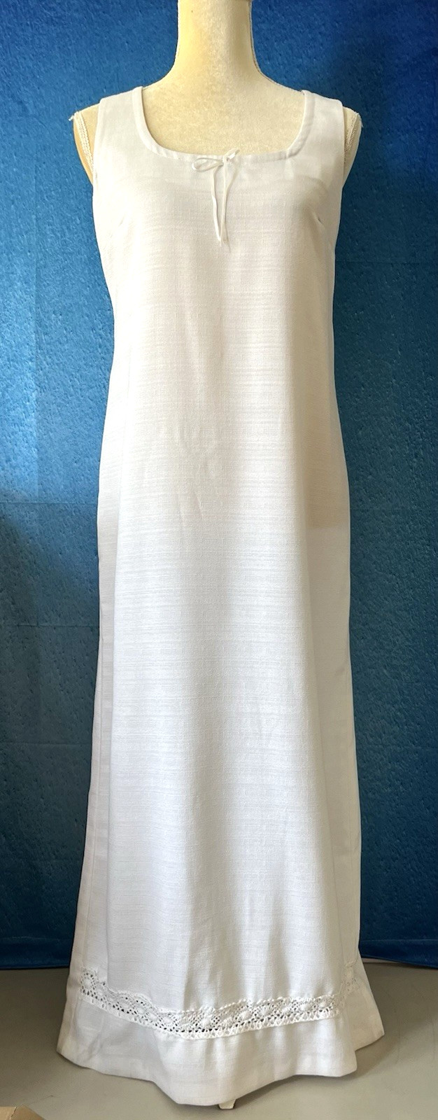 GIORGIO SANT ANGELO White Sleeveless Maxi Dress Size 10 (small thru chest – 34&Prime;)