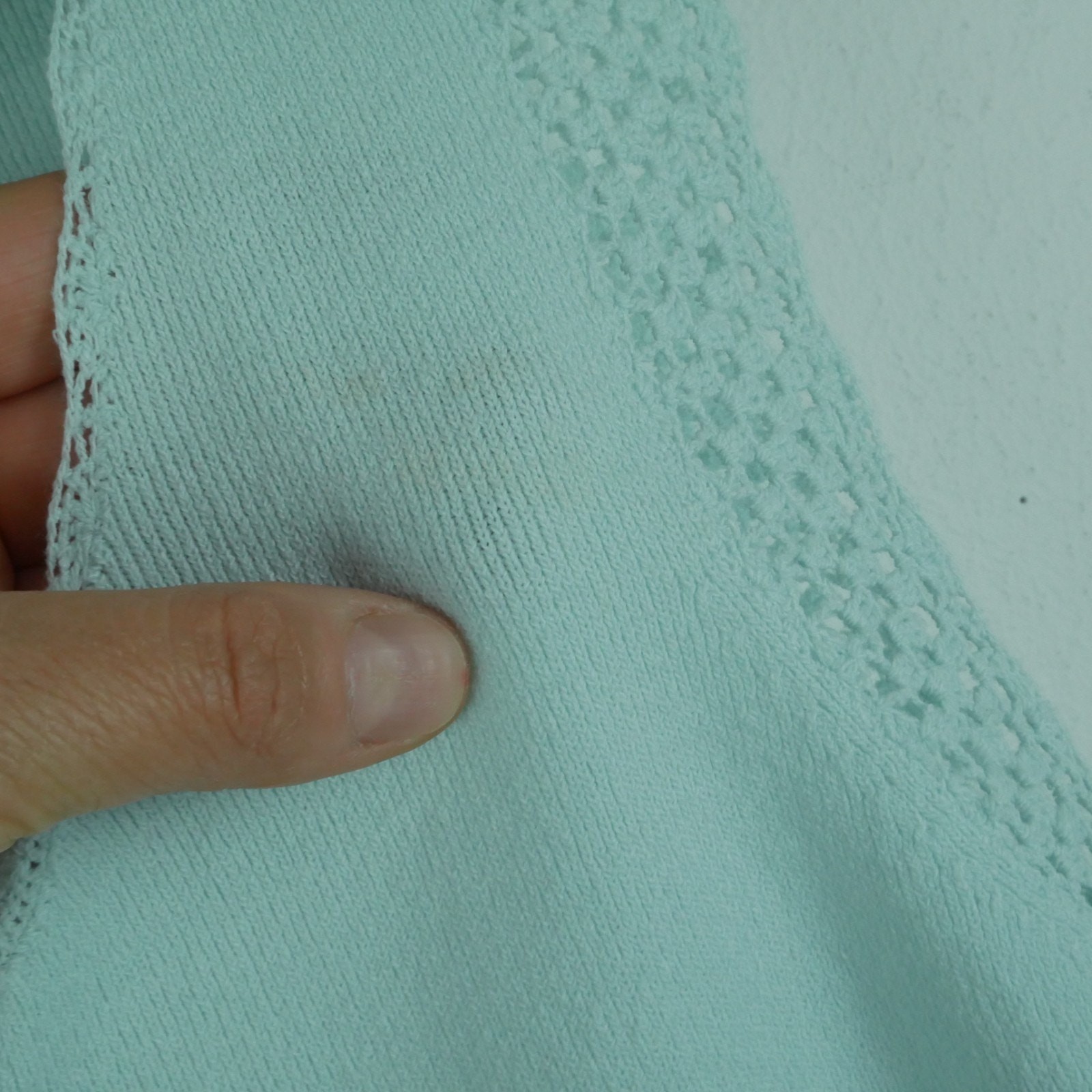 Express Large Tank Top Pastel Blue Knit Coquette 90s Express Dainty Feminine VTG