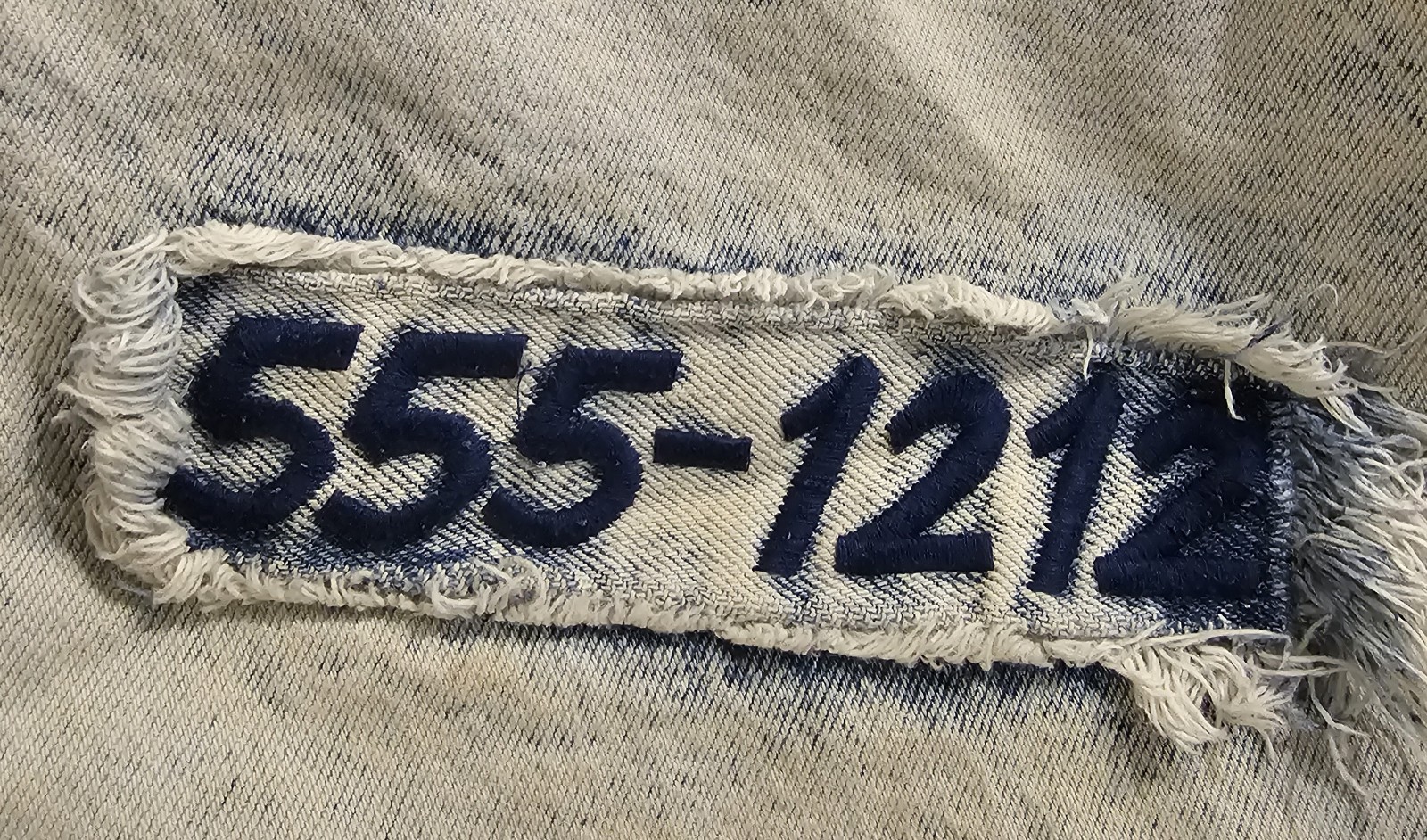 Vintage Kozmic Bluez Distressed Patchwork Jeans 36/32 USA Read Description!!