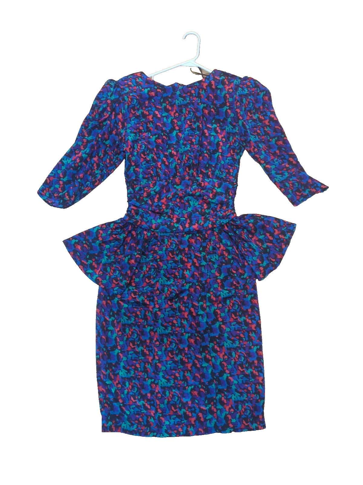 Shelly Michaels Vintage 1980&rsquo;s Colorful Dress Sz 7/8 Small, Fitted