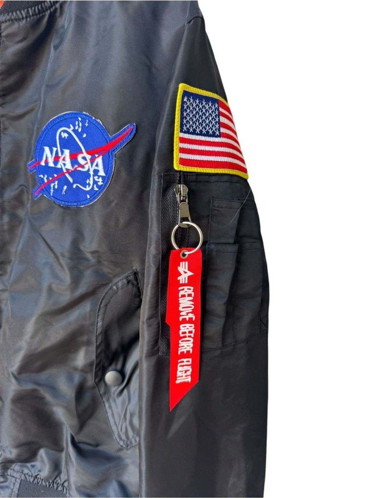 NASA Sniper High End Black Flight Bomber Jacket Women’s M MINTY