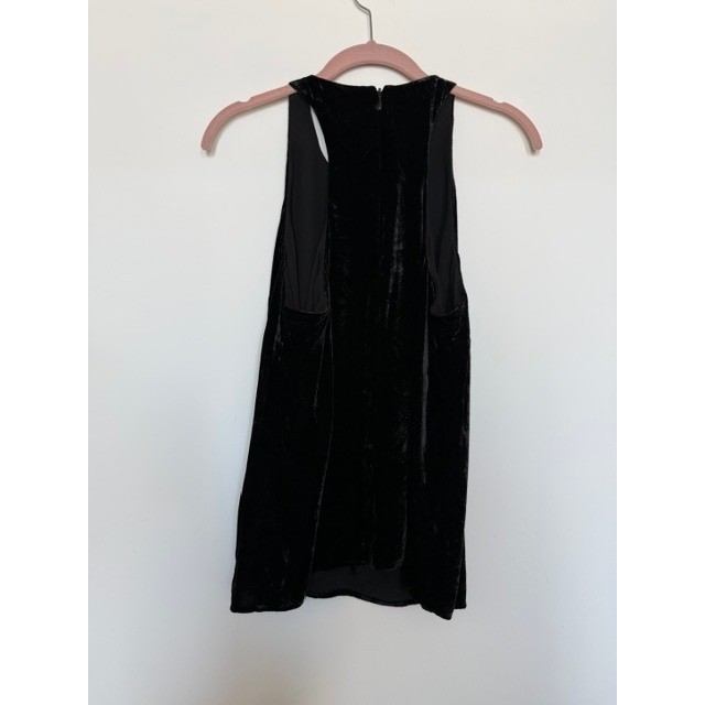 Joie Black Velvet Racerback Tank Top Blouse | Silk Blend | M/L | $198 Retail