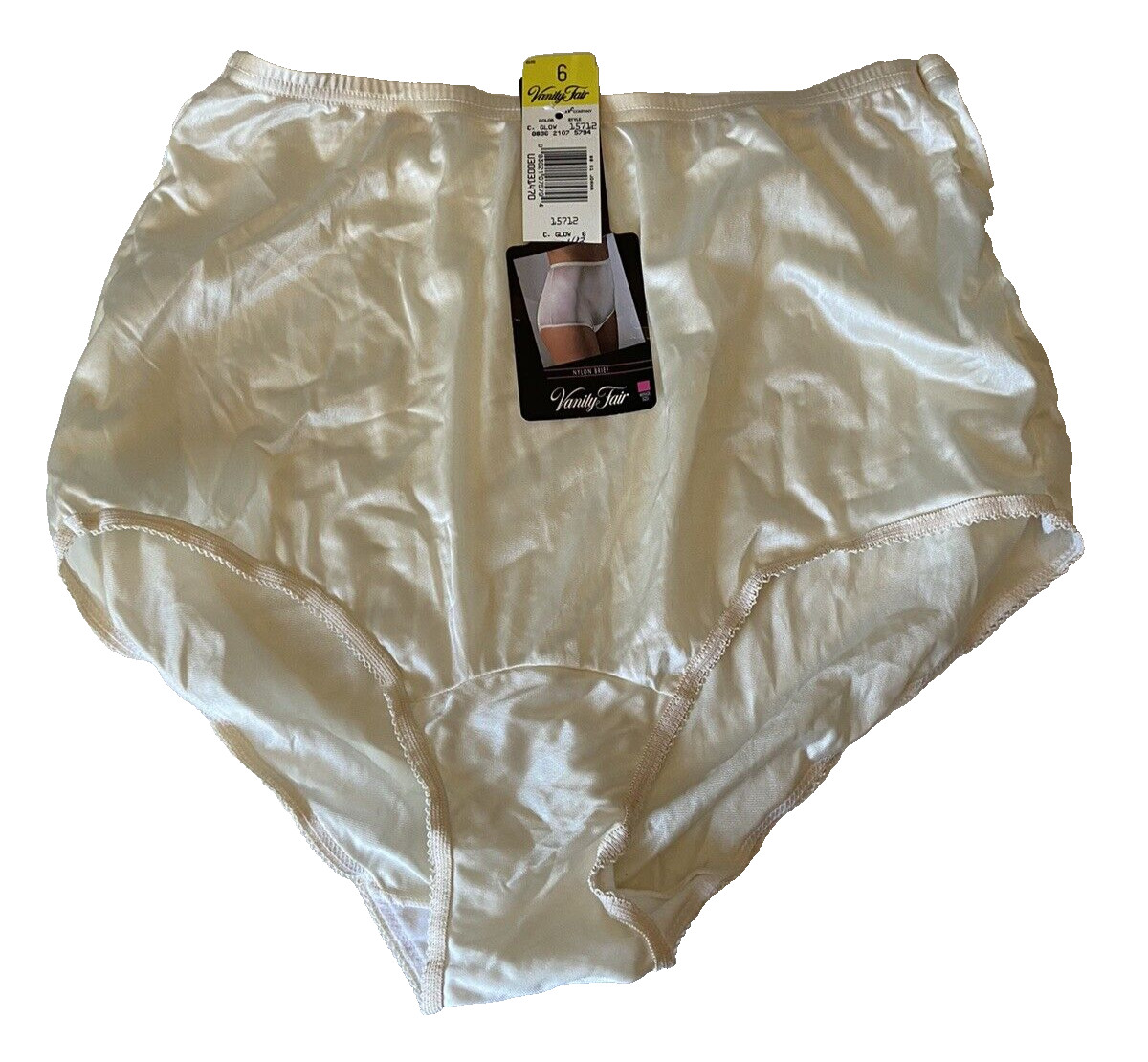 Vintage Vanity Fair Panties 15712 Brief Granny Panty NWT 6 M Candlelight Glow US