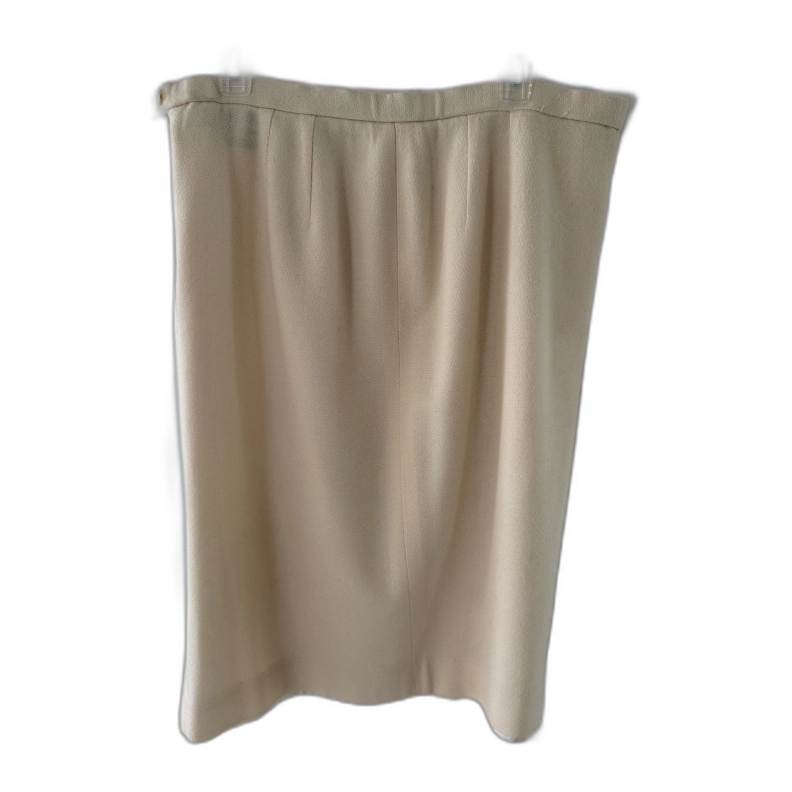 Alfred Dunner Cream Wool Blazer & Skirt Suit Size 18