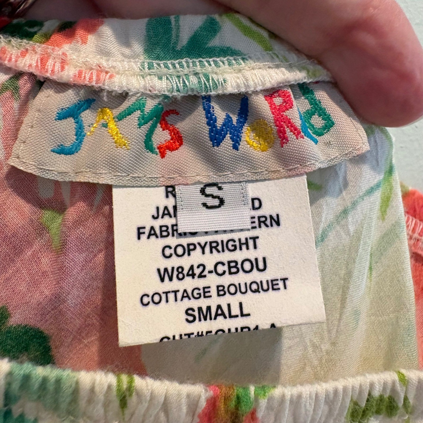 Vtg Jams World Small Floral Maxi Ruffle Skirt Rayon Cottage Bouquet Resort Art