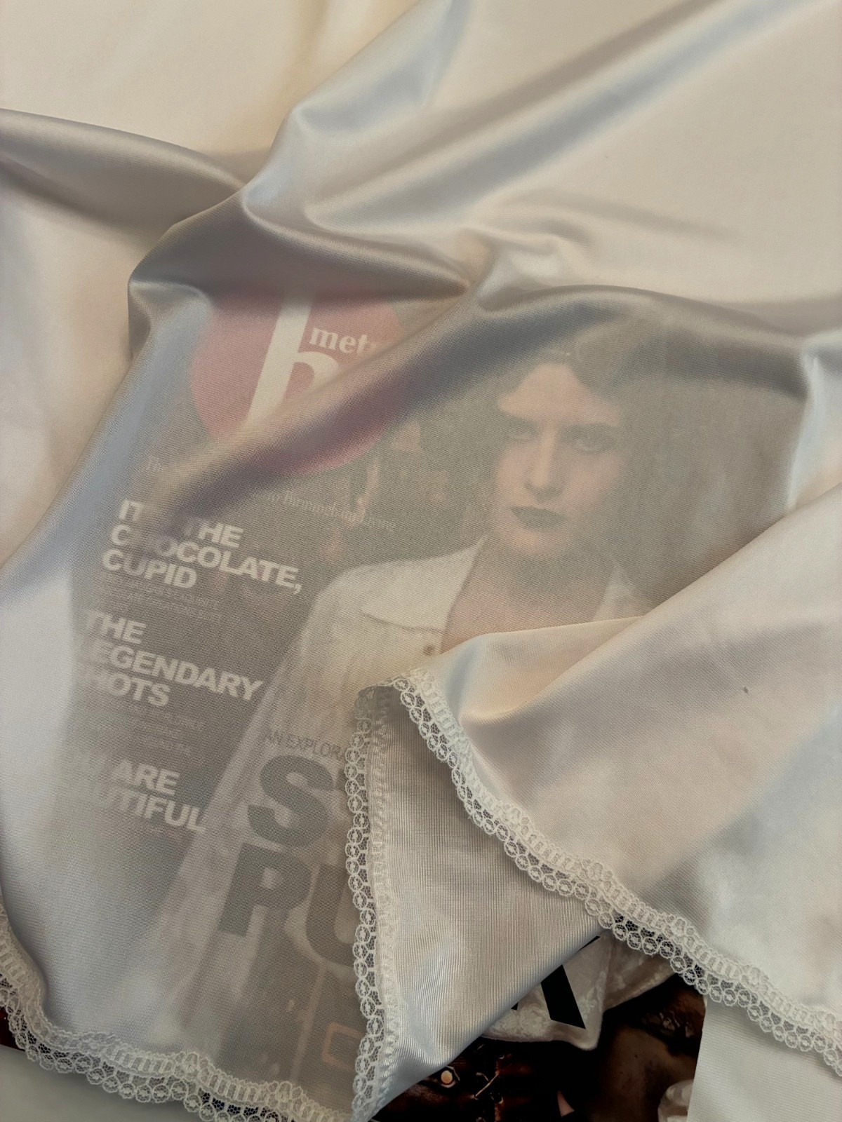 Vintage SHADOWLINE FULL SLIP Plus Size 46 White Sheer NYLON Lingerie Vixen READ