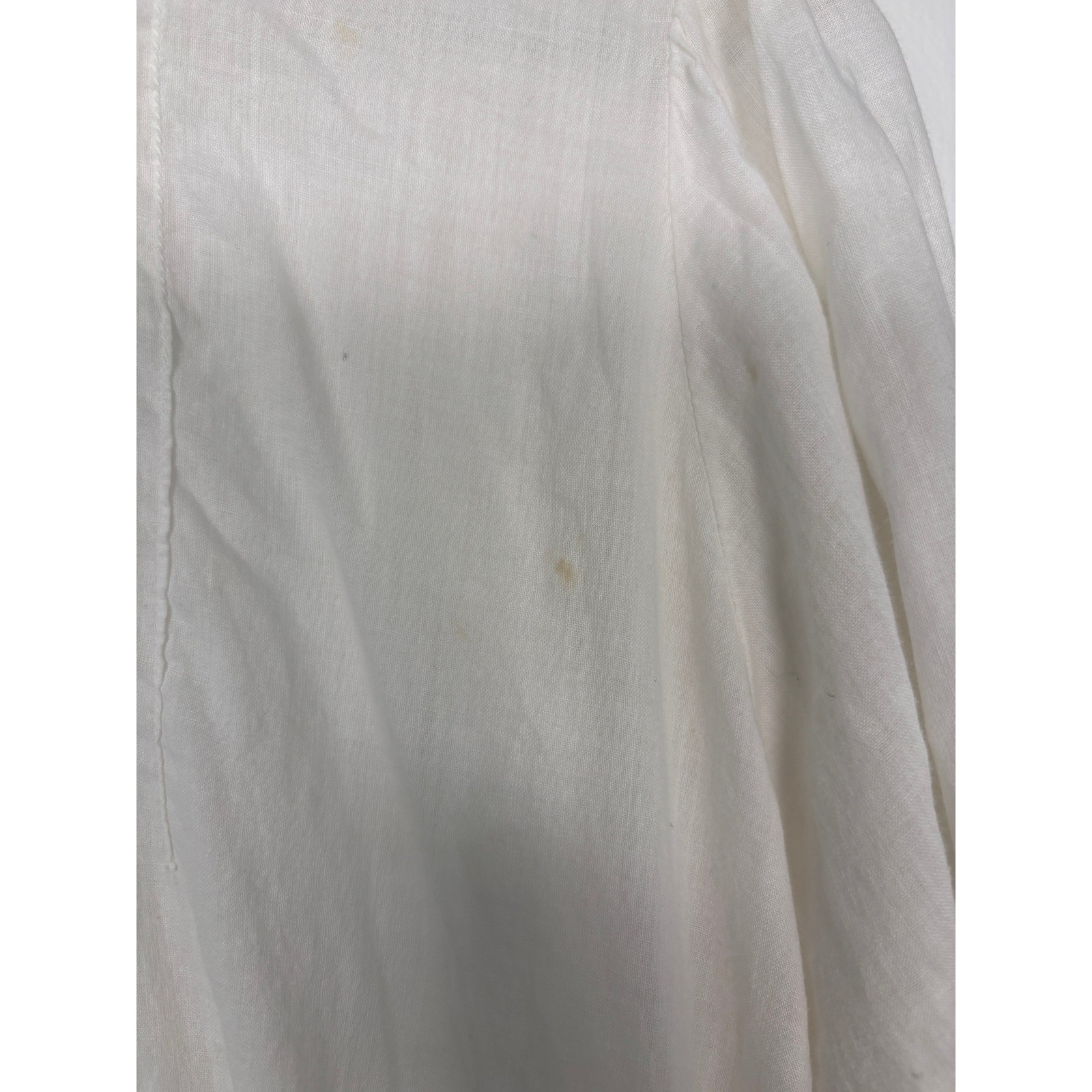 Unbranded Women Nightgown OS White Vintage Lace Pintuck LongSleeve Chemise Dress