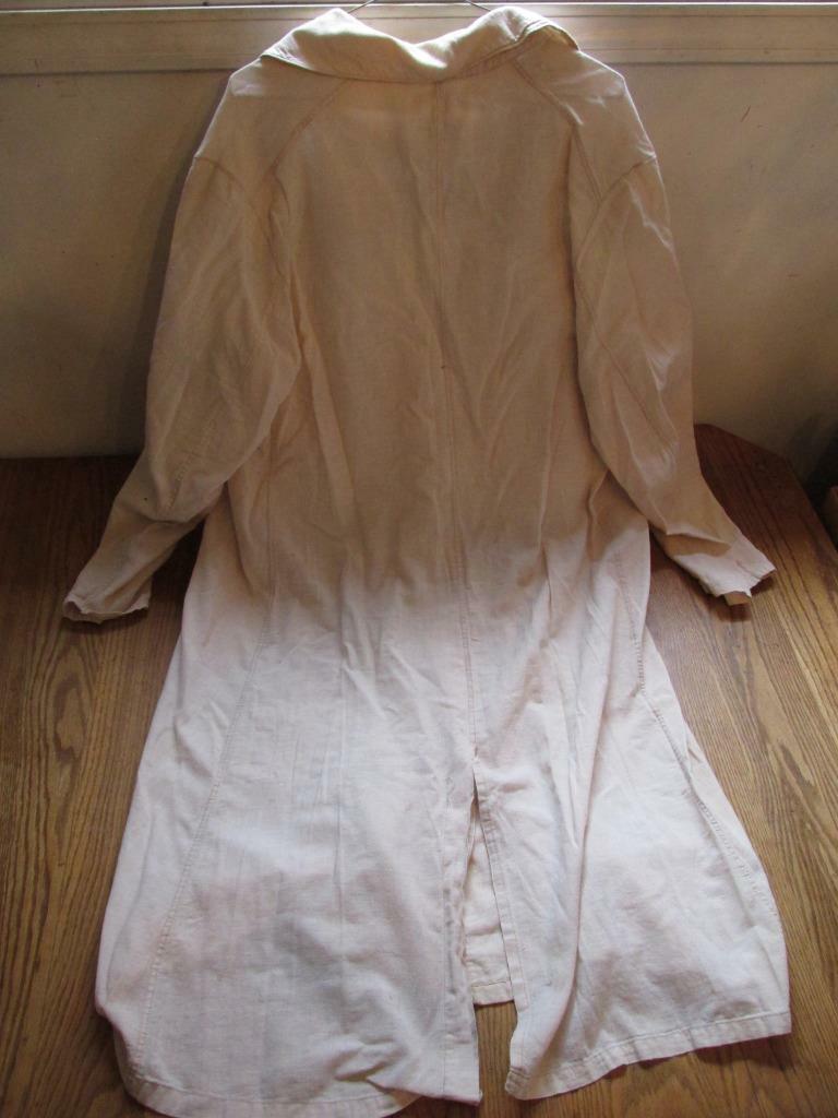 Antique Auto Linen Duster/Car Coat – « Cresco » Tagged/Ashland OH – EXC Cond