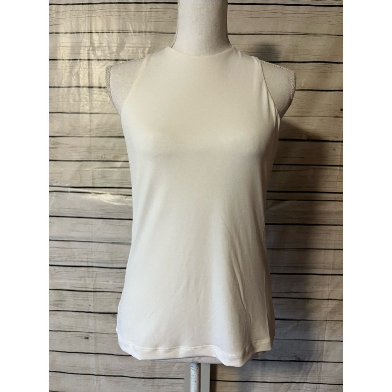 ANATOMIE Cami Luxe Halter Tank Top White
