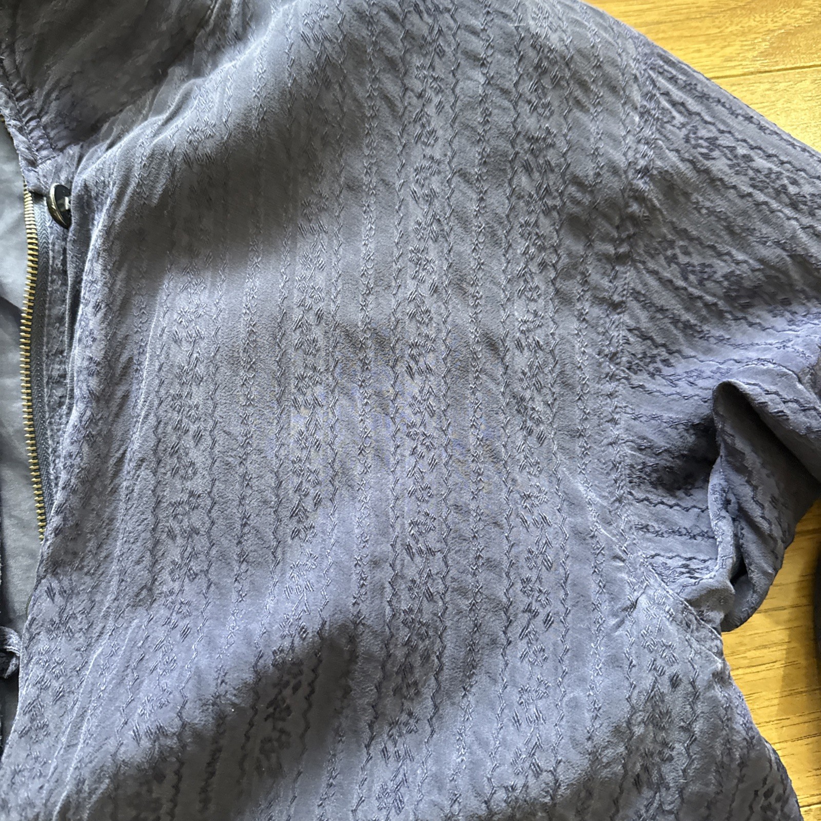 80s Mureli 100 Silk Jacquard Jacket Textured Avant Garde Vtg Windbreaker Golf M