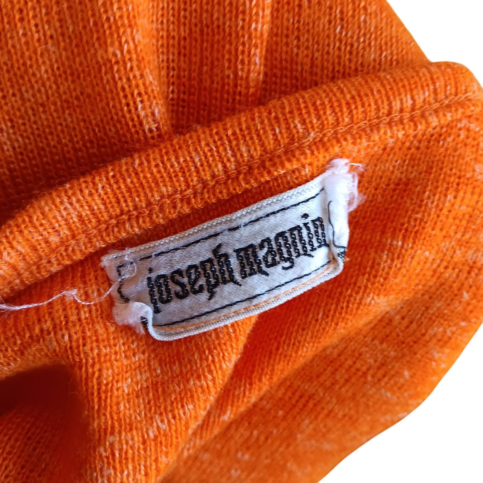 True Vintage Joseph Magnin Top Small 1970&rsquo;s Orange Sleeveless Knit V-Neck