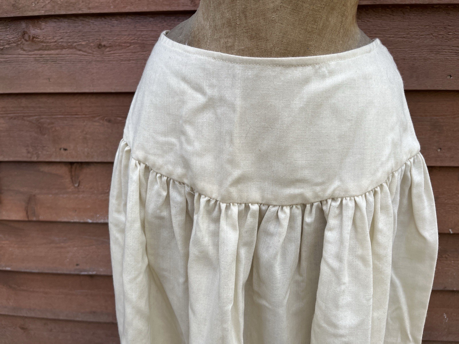 Victorian Cream Wool Petticoat with Crocheted Trim, Ladies, Girls