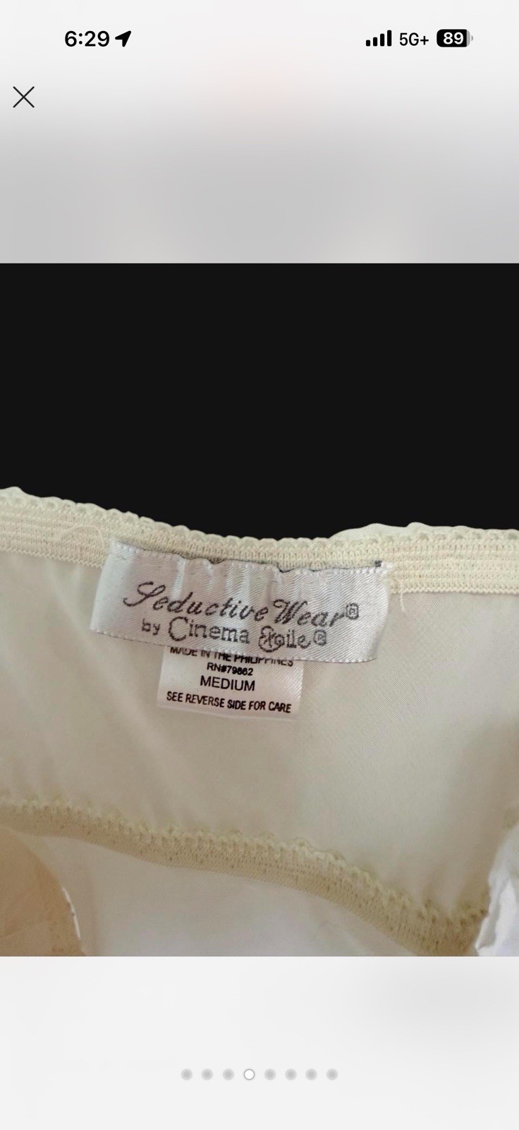 Cinema Etoile White Seductive Wear Camisole Lingerie Top, Regular M, 6G13001