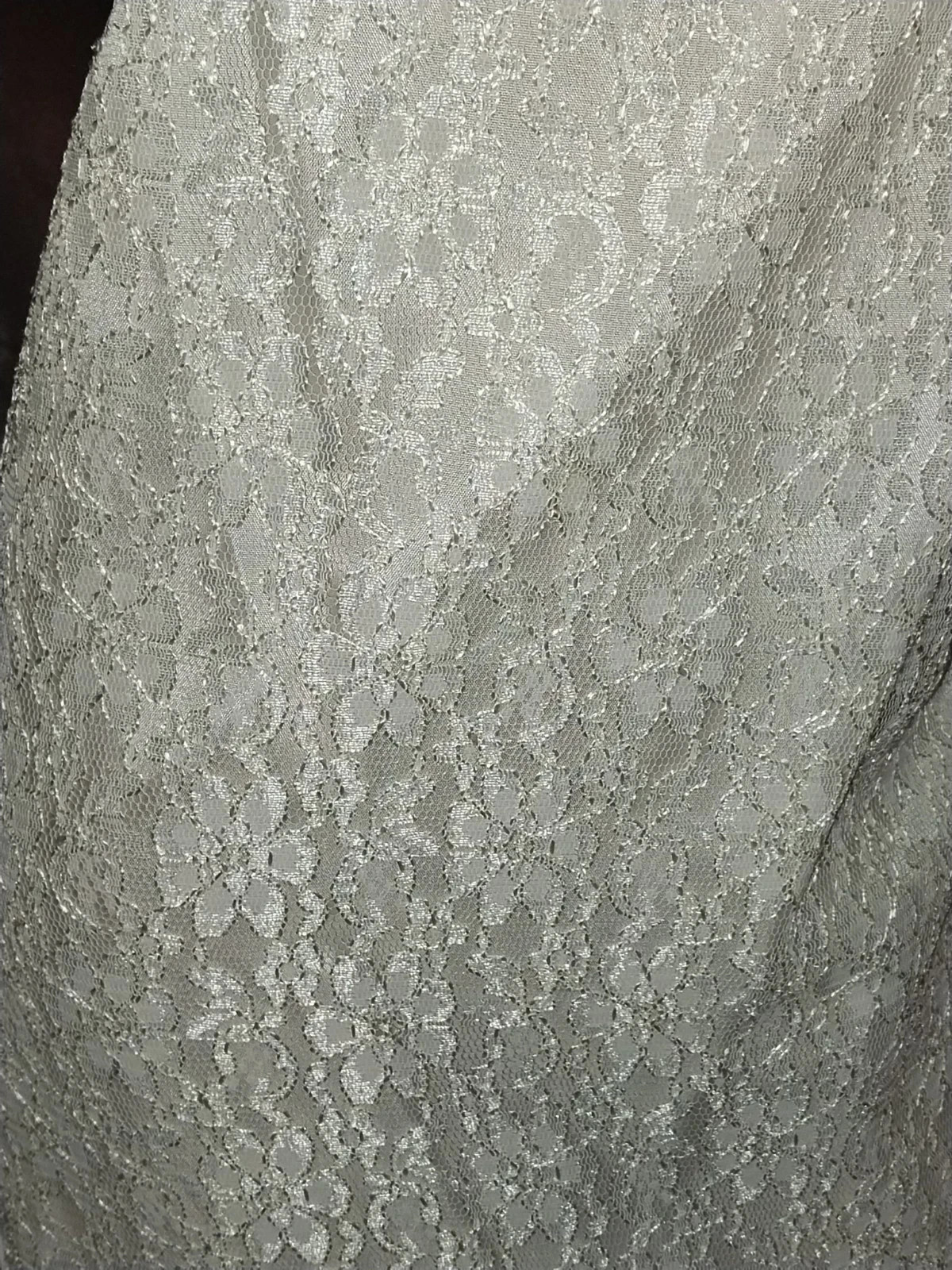 VTG Satin Lace Drop Waist Flapper Maxi Dress Roaring 20s styL 50 ETHEL CANE ESQU