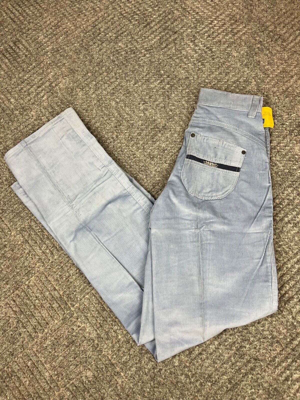 Vintage 70’s Levis Corduroy Pants Womens 25×33 Light Blue Talon Straight NOS