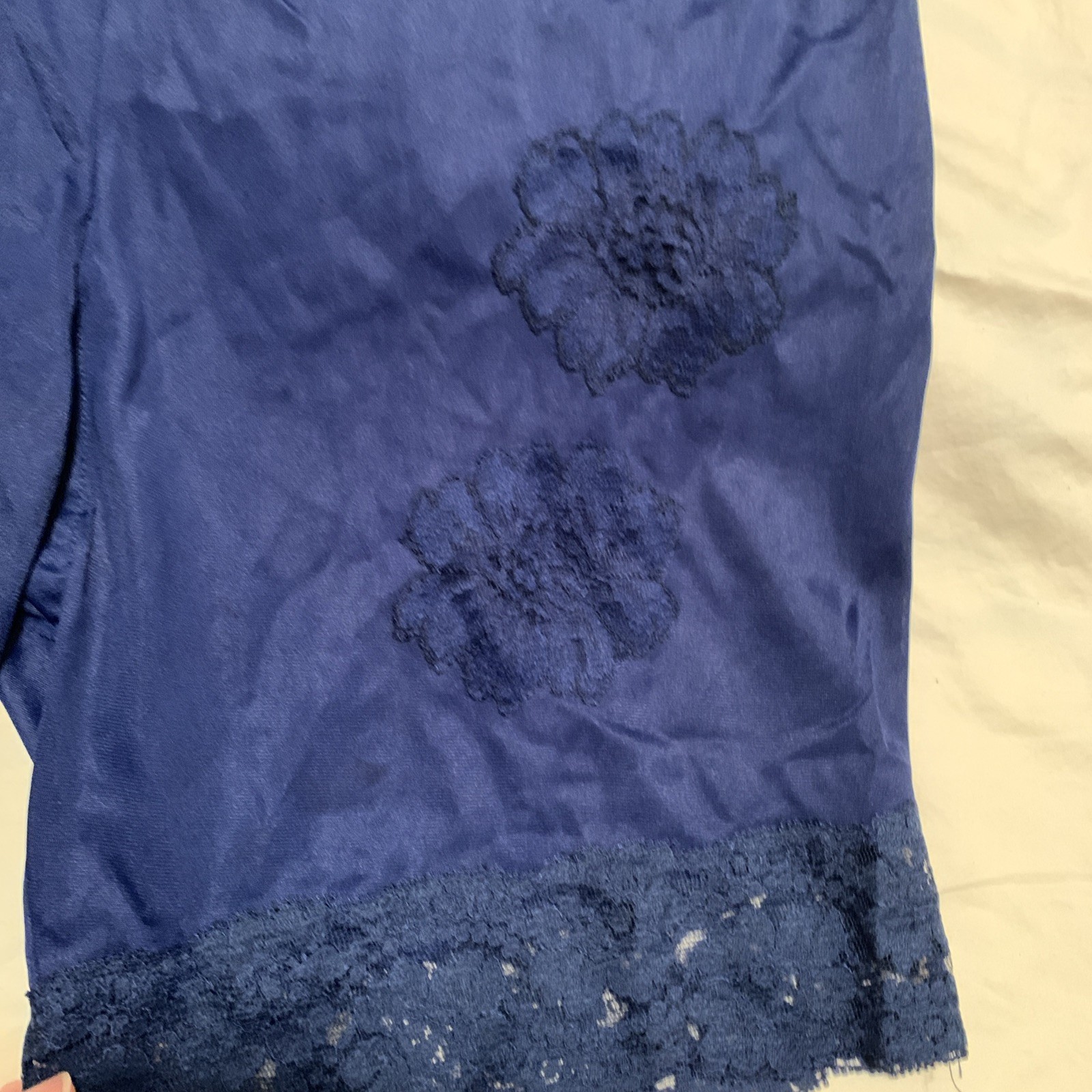 Vintage Charmode Blue Lace Trimmed Pettipants Petticoat Slip Shorts M 1950 Read