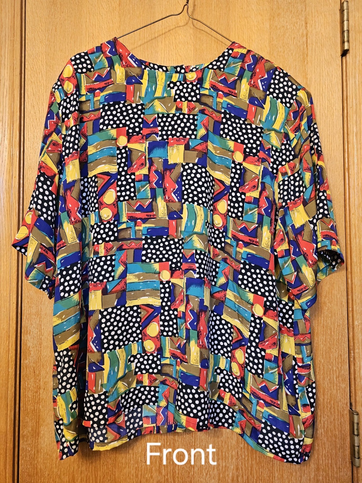 1980s-1990&rsquo;s Vintage Yves St. Clair Geometric Blouse, Women&rsquo;s Size 20W