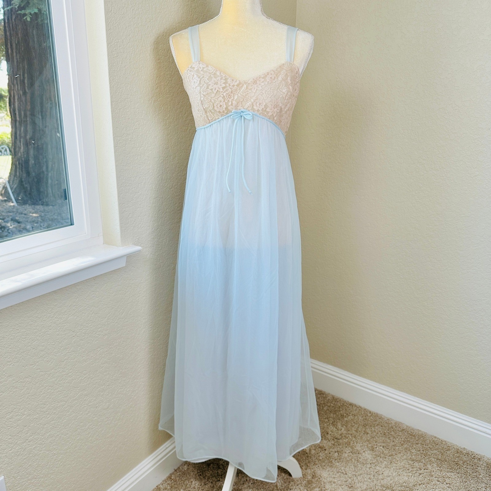 Lisette AL Sterling Vintage Lingerie Gown Maxi Dress Women 38 Romantic Elegant