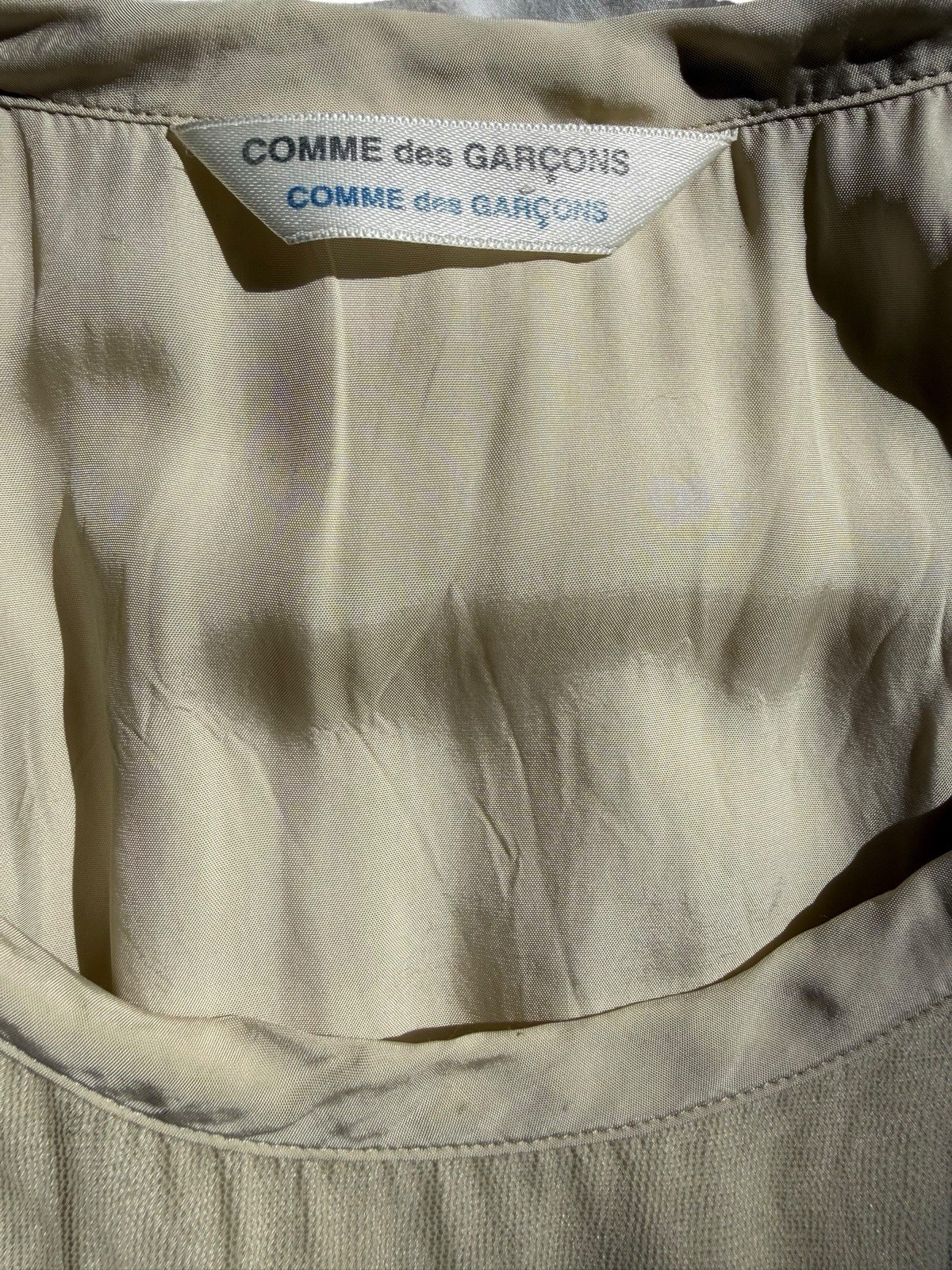 COMME des GARÇONS Ecru Tulle Layered Sleeveless Dress Long Maxi Made in Japan