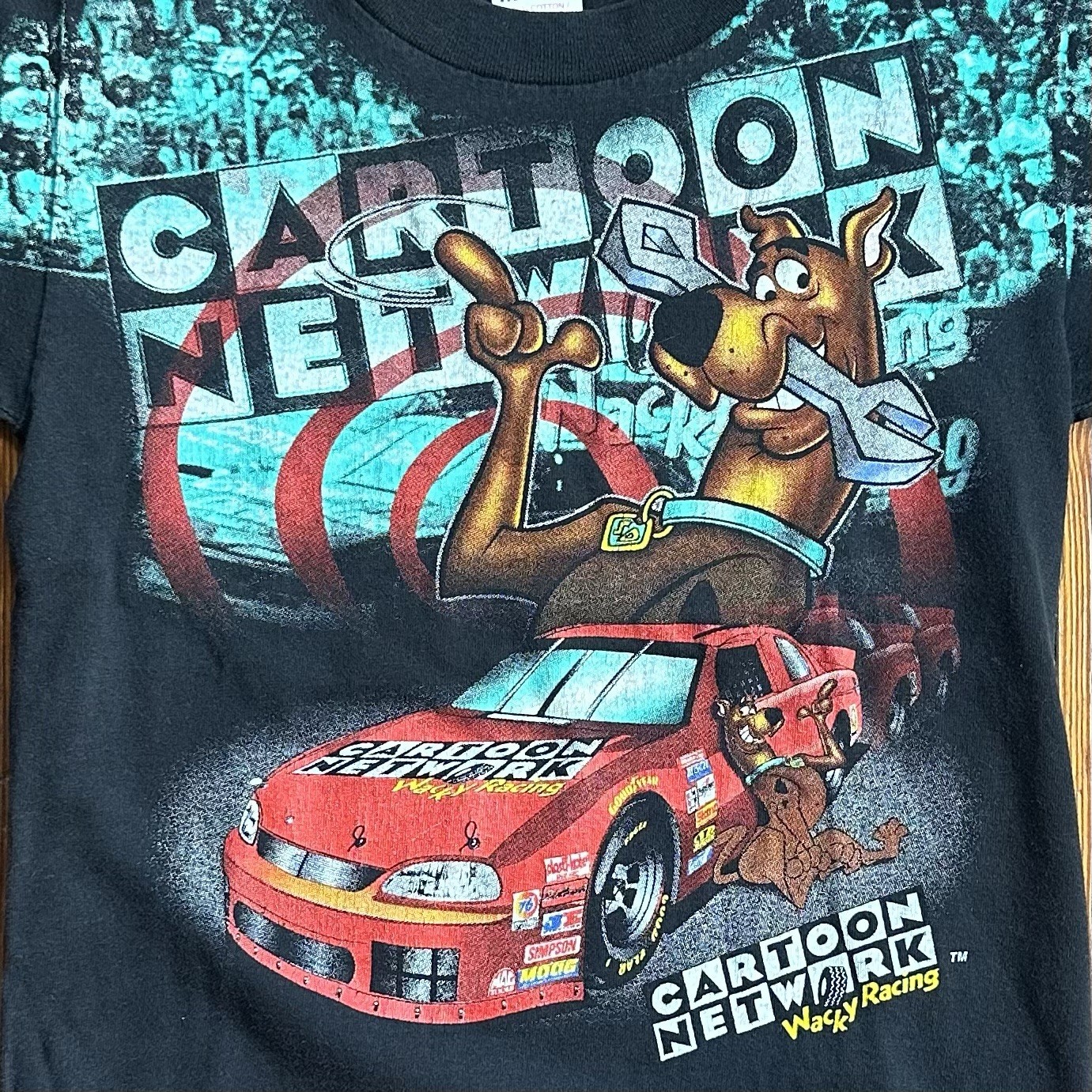 Vintage 2000 Murina Cartoon Network Wacky Racing Scooby-Doo NASCAR tshirt