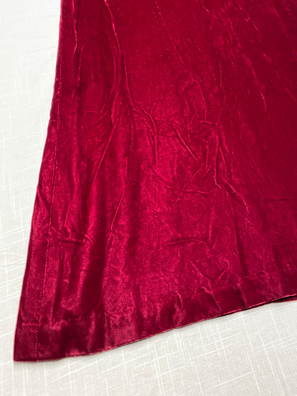 Vintage Velvet Dress 60s Maxi Handmade Red Burgundy Gothic Witchy Mod Glam 1960s