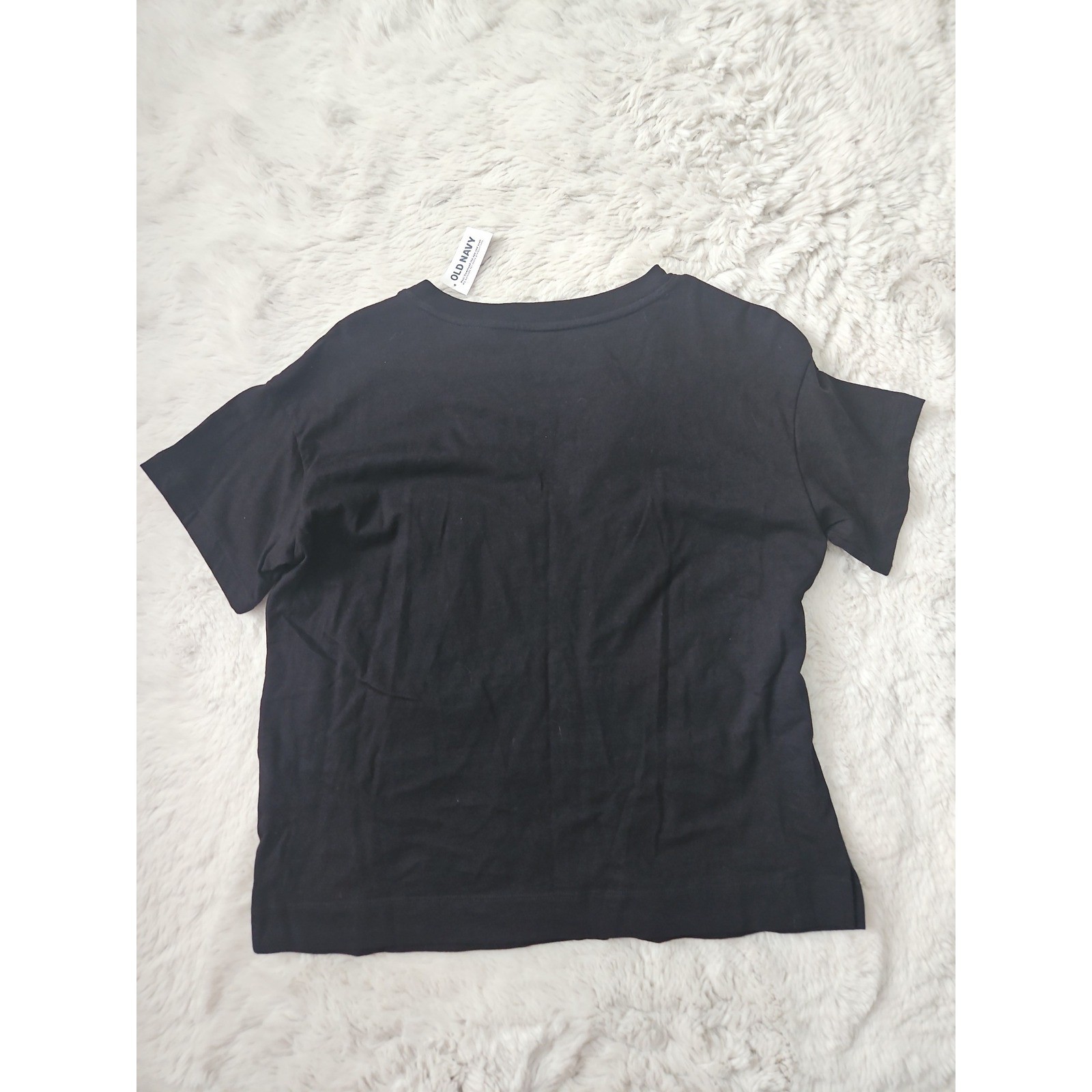 Old Navy Vintage Tee Small Black V-Neck Short Sleeve Cotton T-Shirt NWT
