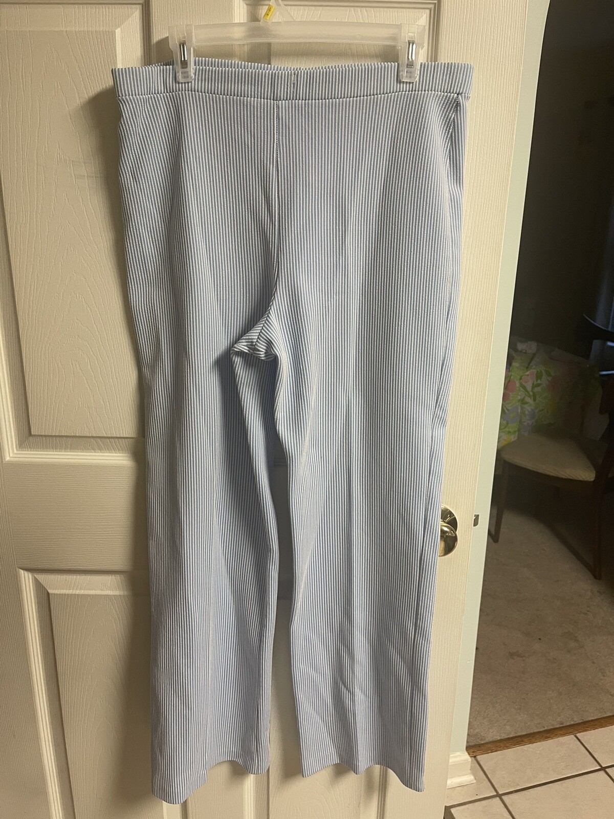 4 Pc Set VNT 70s Large 14 poly suit Skirt Vest Top Pants Blue Stretch Mod Hippy