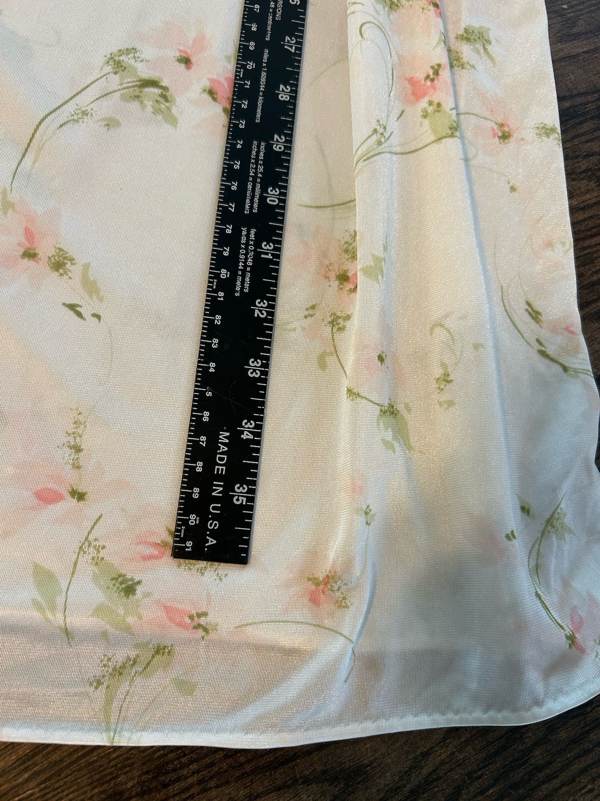 Vintage Voe Mode Nightgown Pink Floral Sz M Lace Trim Sleepwear House Dress
