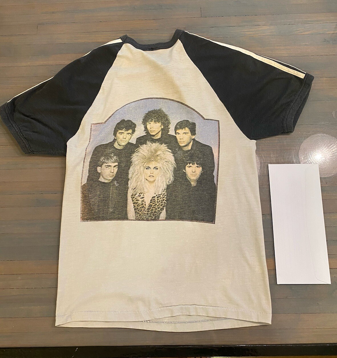 Vtg 1982 Blondie Tracks Across America Band Tour Ringer TShirt Women M Made USA